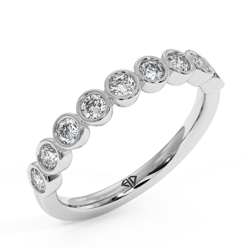 3mm 18K White Gold Caroline Eternity Band 