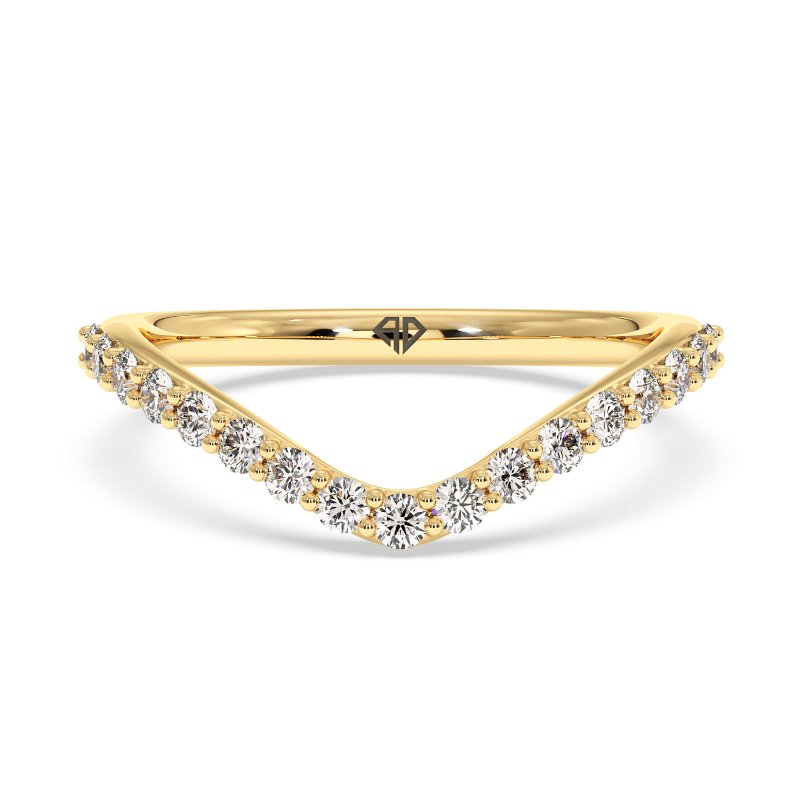 18K White Gold Iris Wedding Band