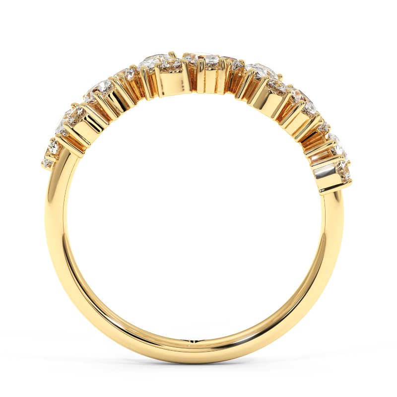 18K Yellow Gold Sage Wedding Band