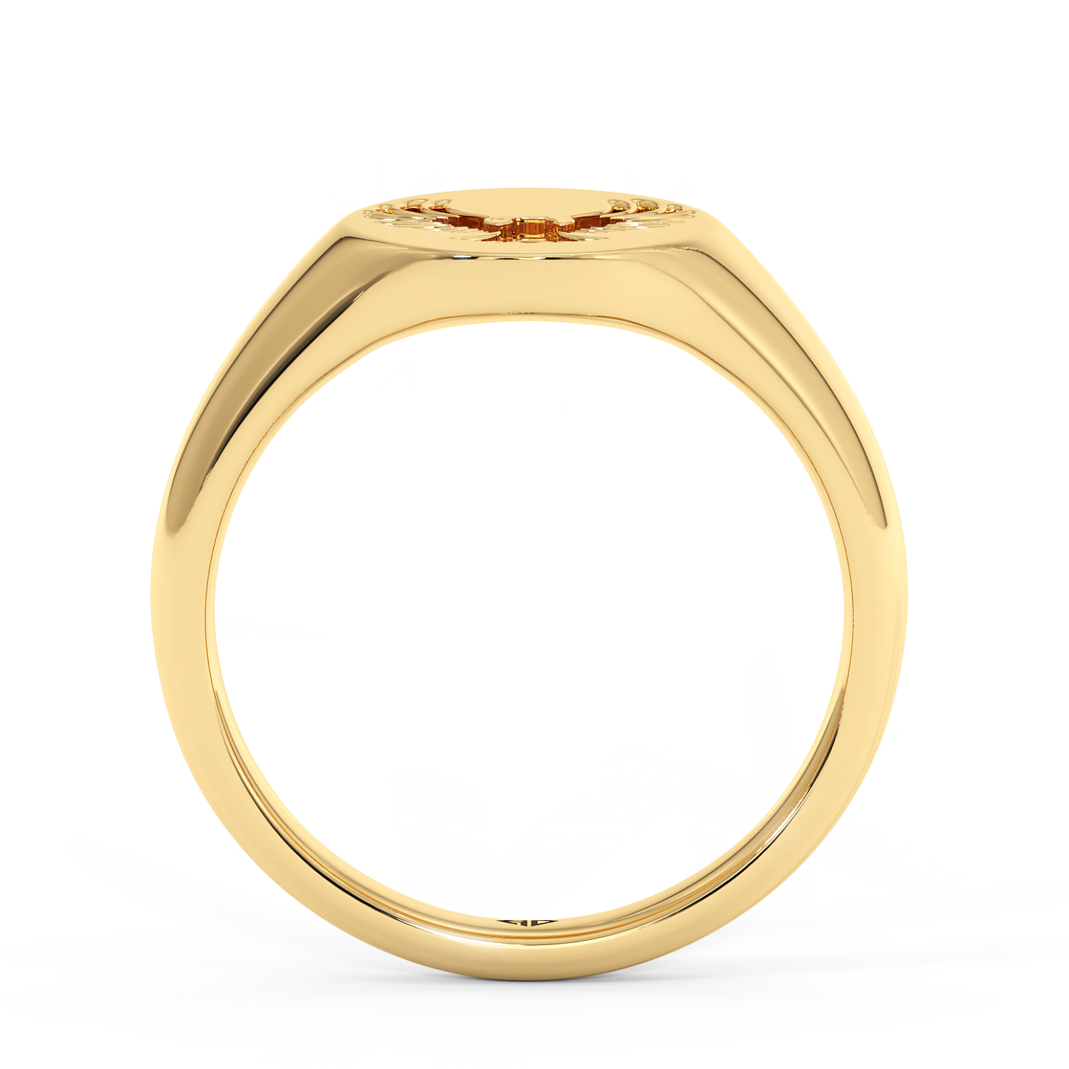 18K Yellow Gold Eagle Signet Ring