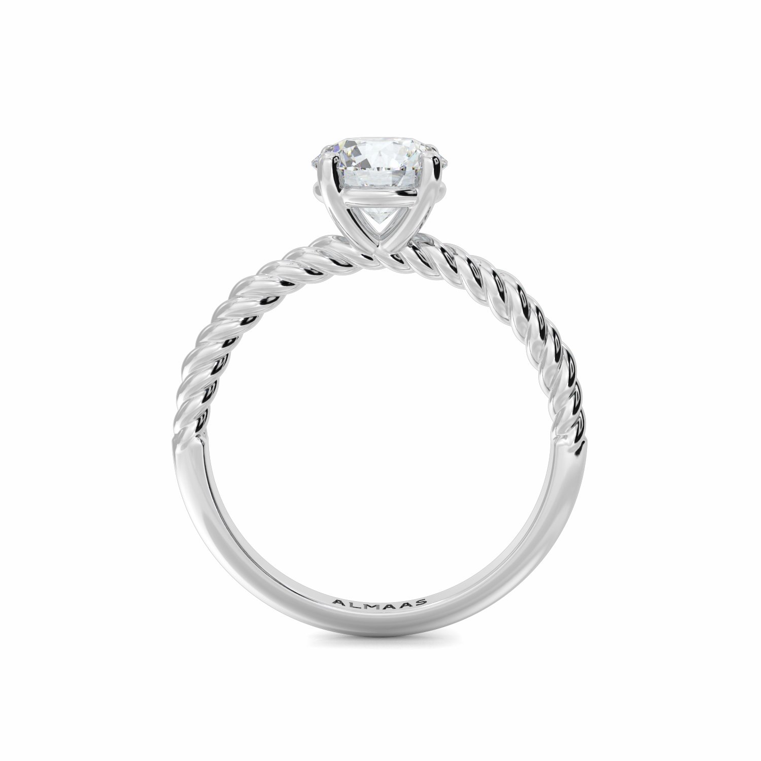 18K White Gold Lucille Diamond Solitaire Engagement Ring