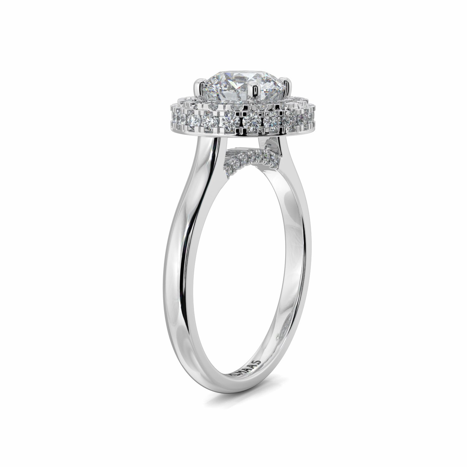 18K White Gold Fay Halo Diamond Engagement Ring