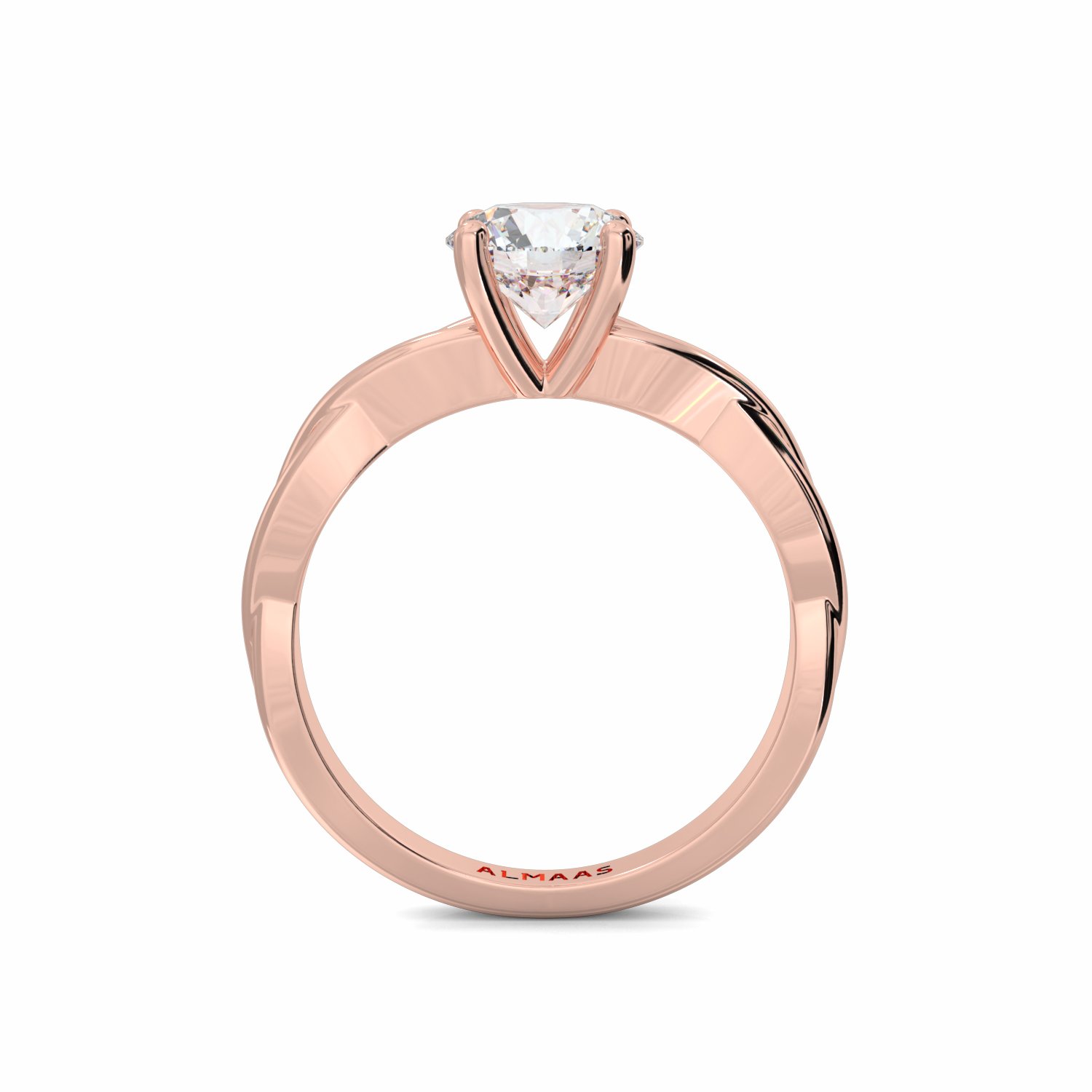 18K Rose Gold Holly Diamond Soliatire Engagement Ring