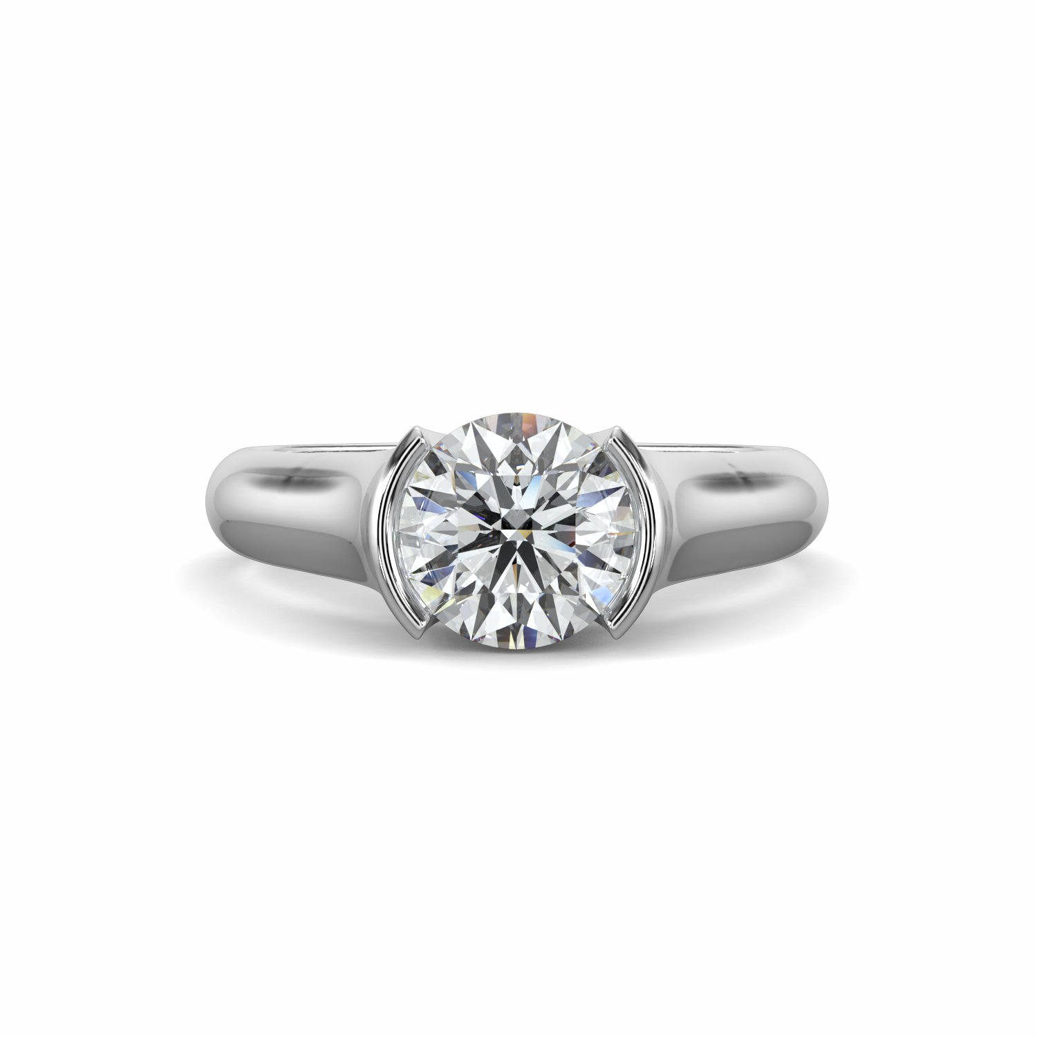 18K White Gold Erin Diamond Solitaire Engagement Ring