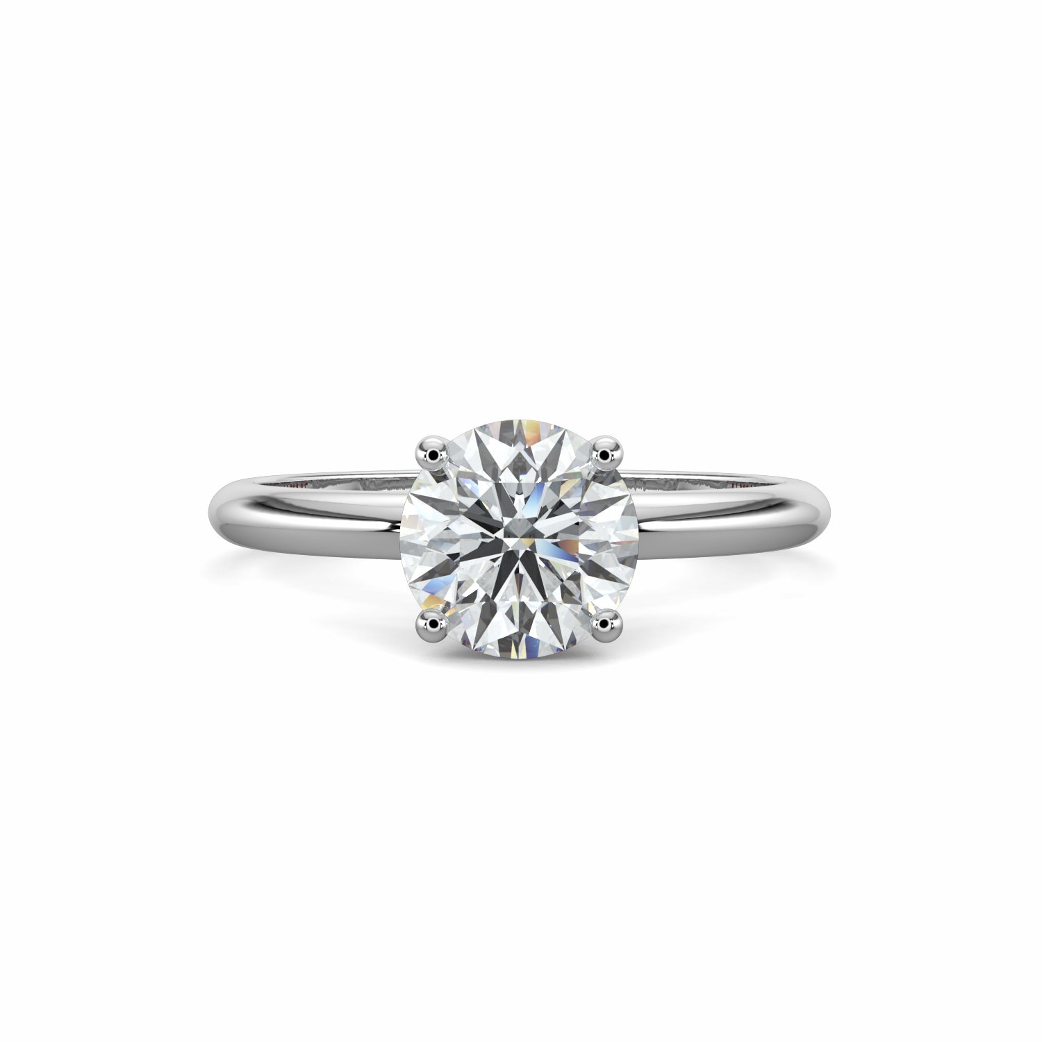 18K White Gold Ophelia Diamond Solitaire Engagement Ring