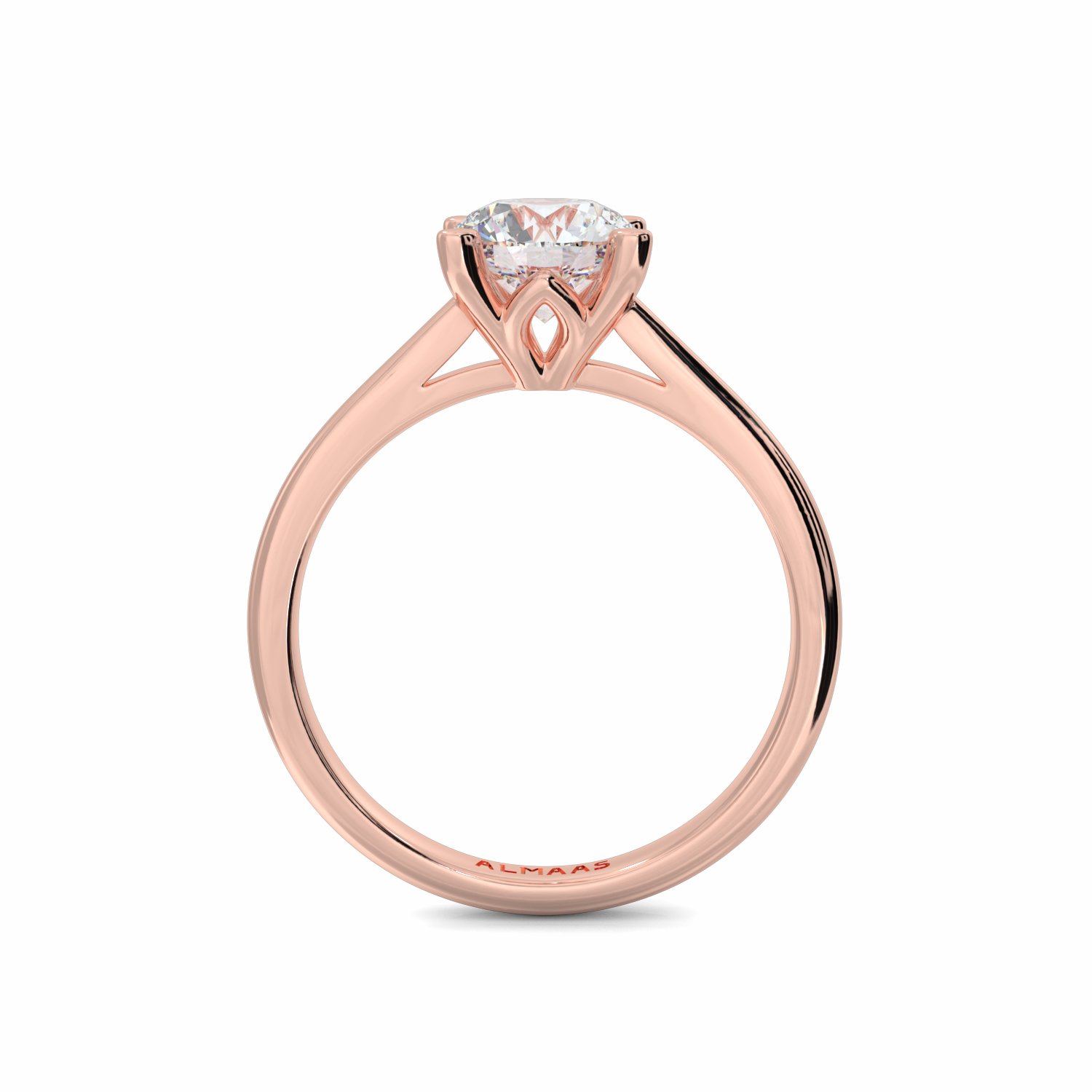 18K Rose Gold Belle Diamond Solitaire Engagement Ring