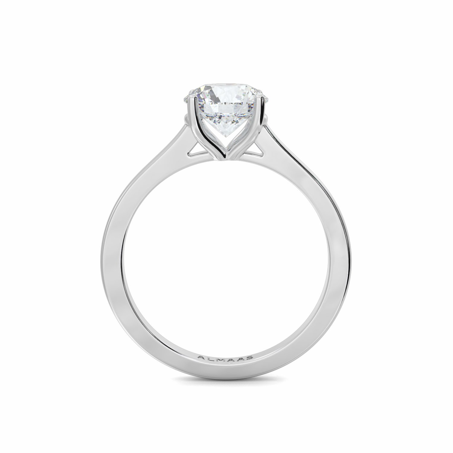 18K White Gold Aria Lab Grown or Natural Diamond Solitaire Engagement Ring