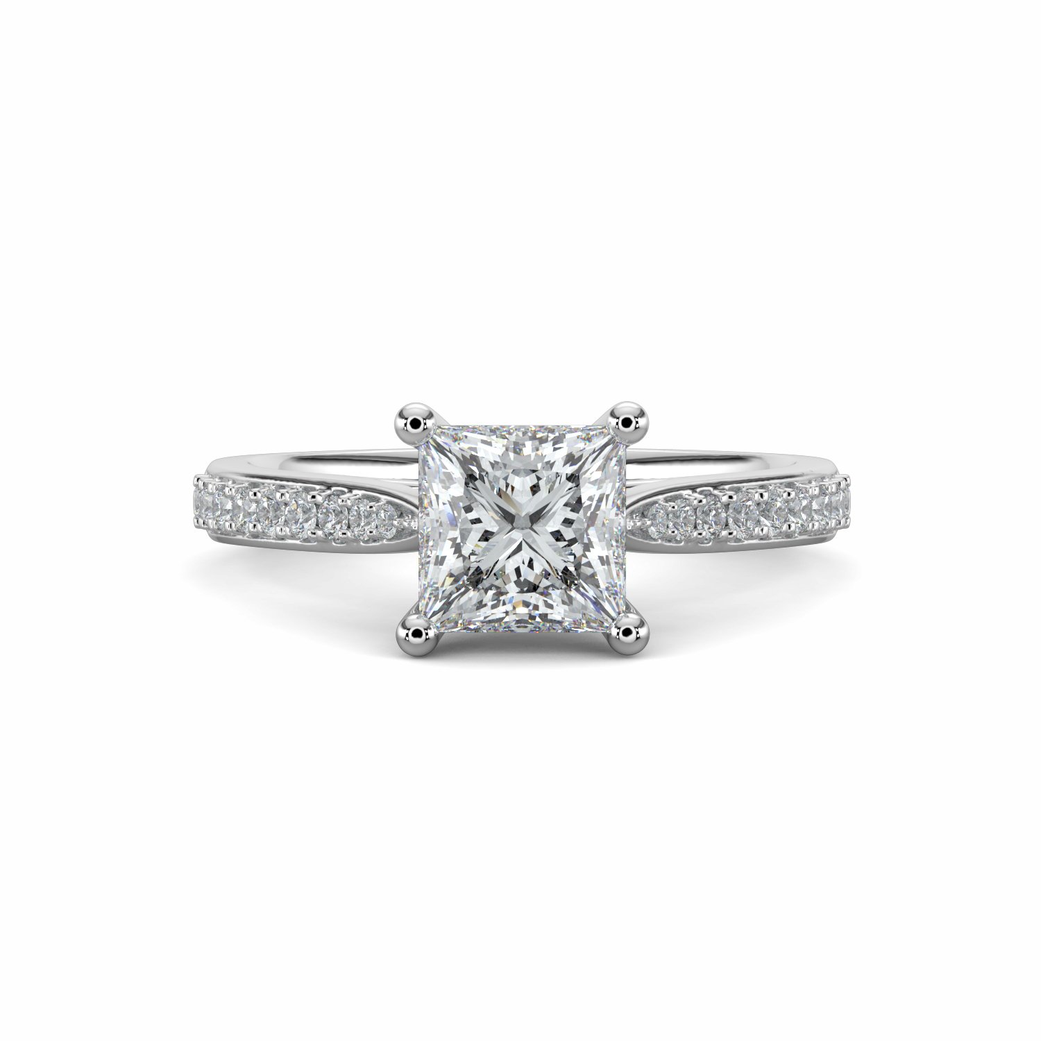 Platinum Cia Princess Cut Diamond Engagement Ring