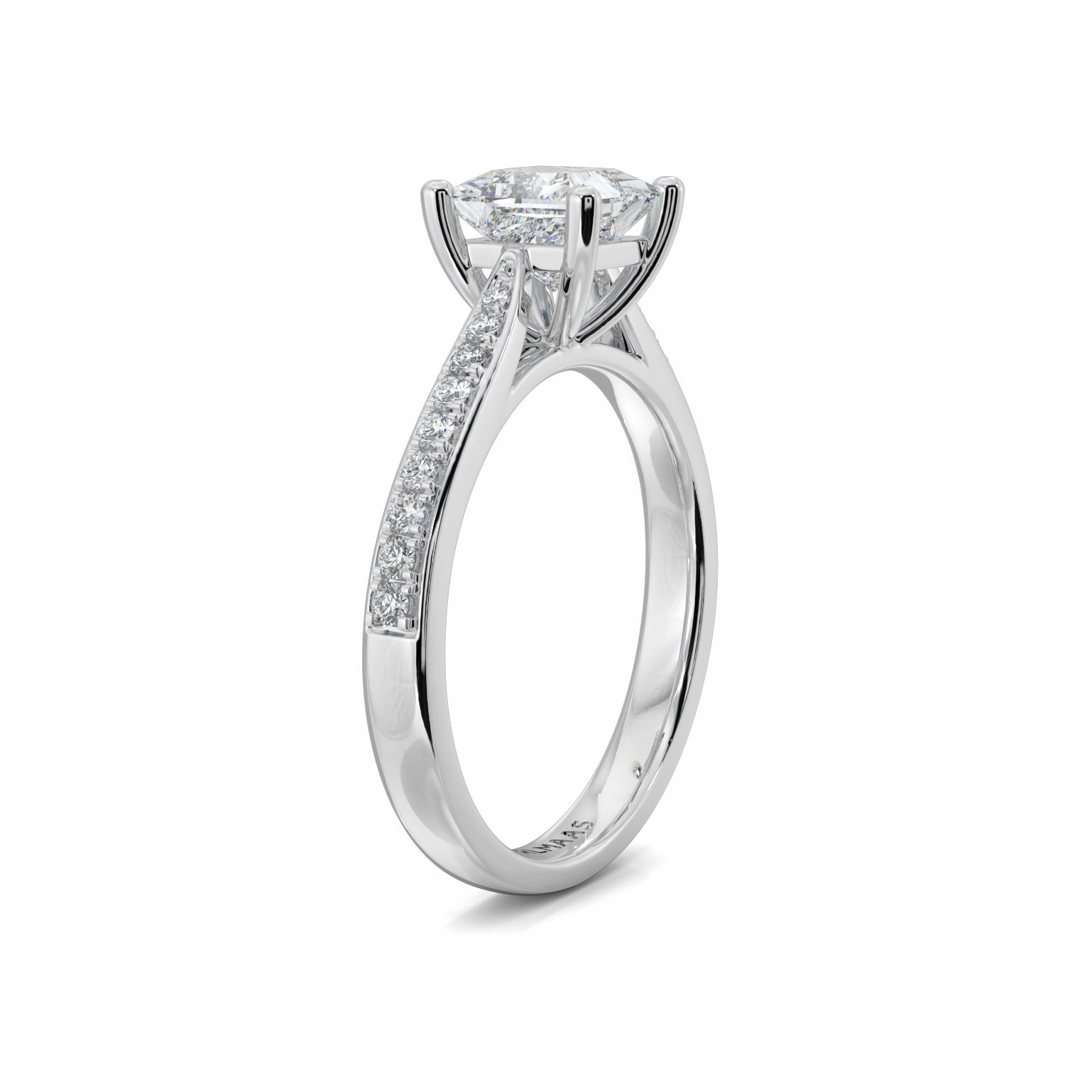 Platinum Cia Princess Cut Diamond Engagement Ring