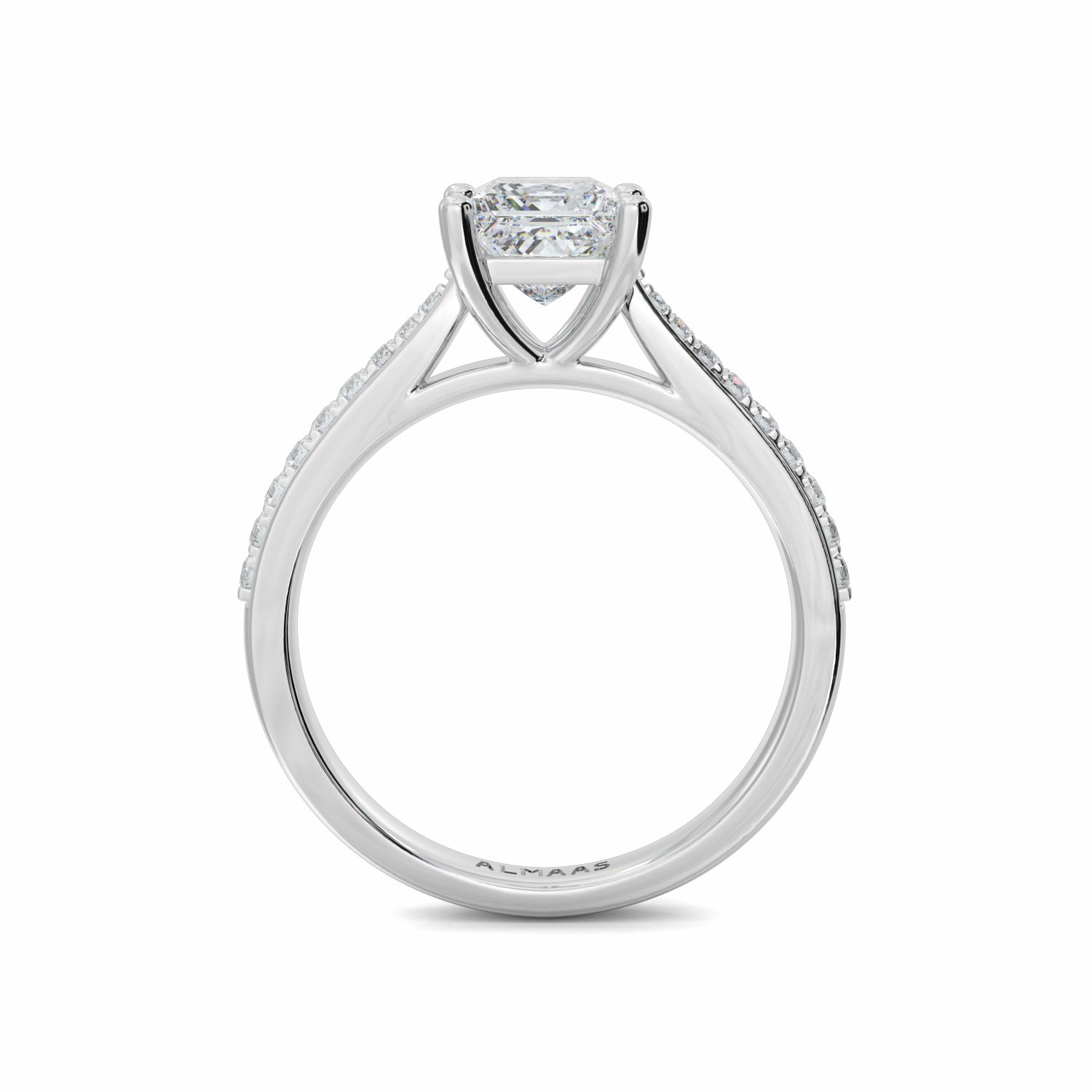 Platinum Cia Princess Cut Diamond Engagement Ring