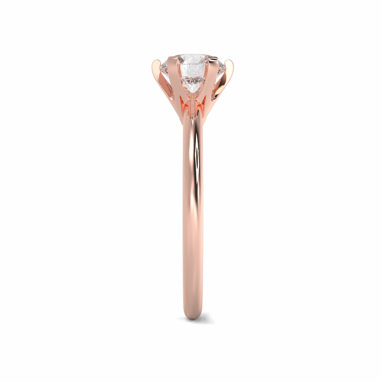 18K Rose Gold Elvira Diamond Solitaire Engagement Ring