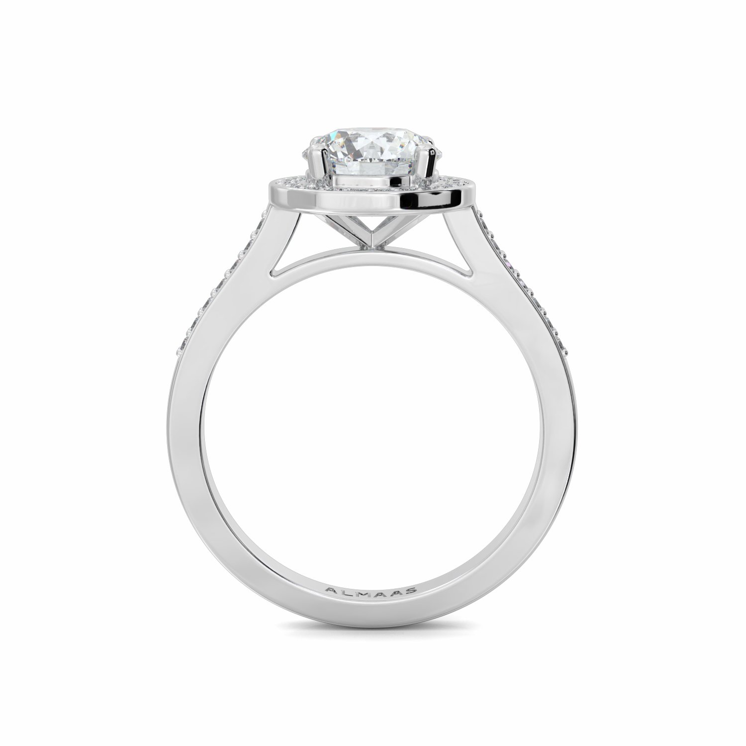 18K White Gold Nadia Halo Engagement Ring
