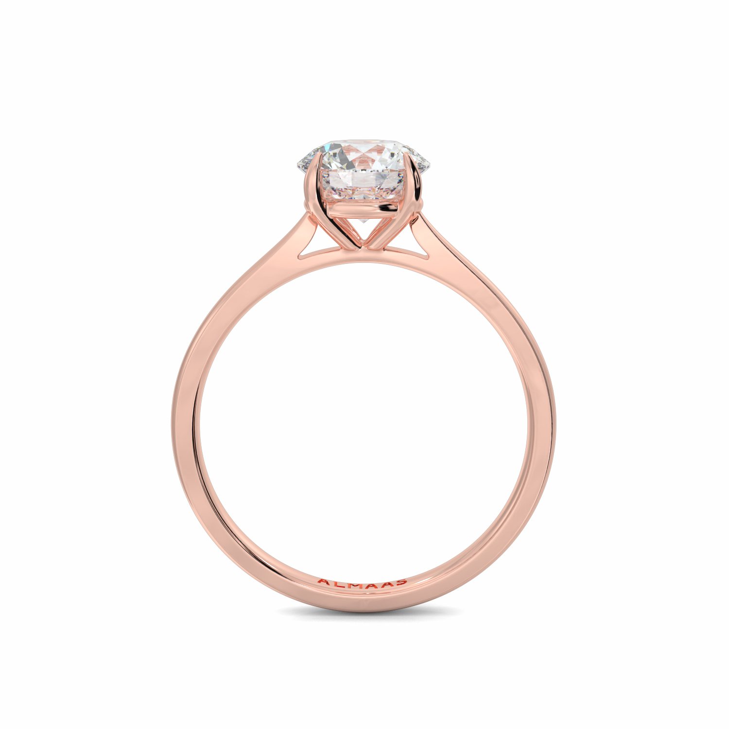 18K Rose Gold Alma Diamond Solitaire Engagement Ring