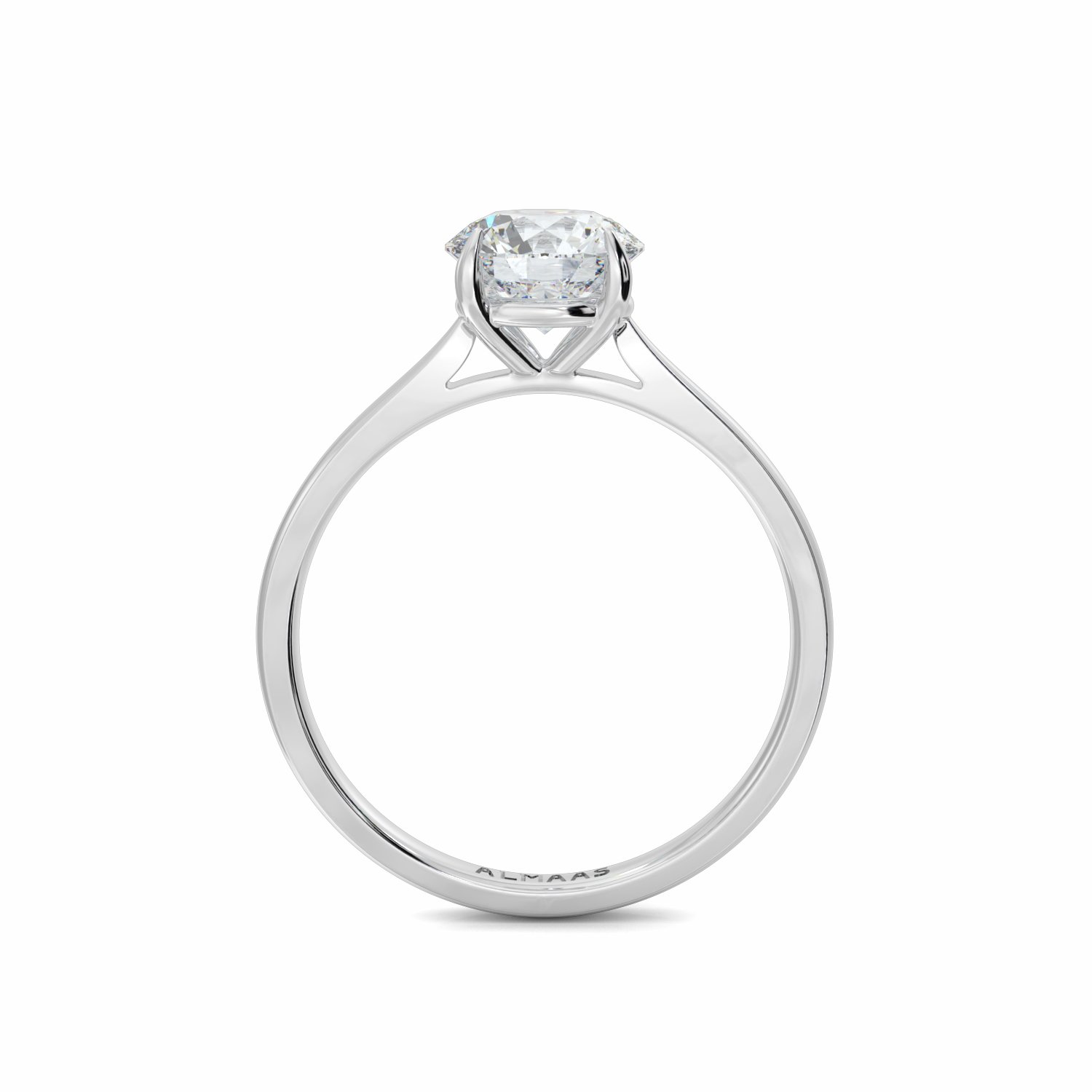 18K White Gold Alma Diamond Solitaire Engagement Ring