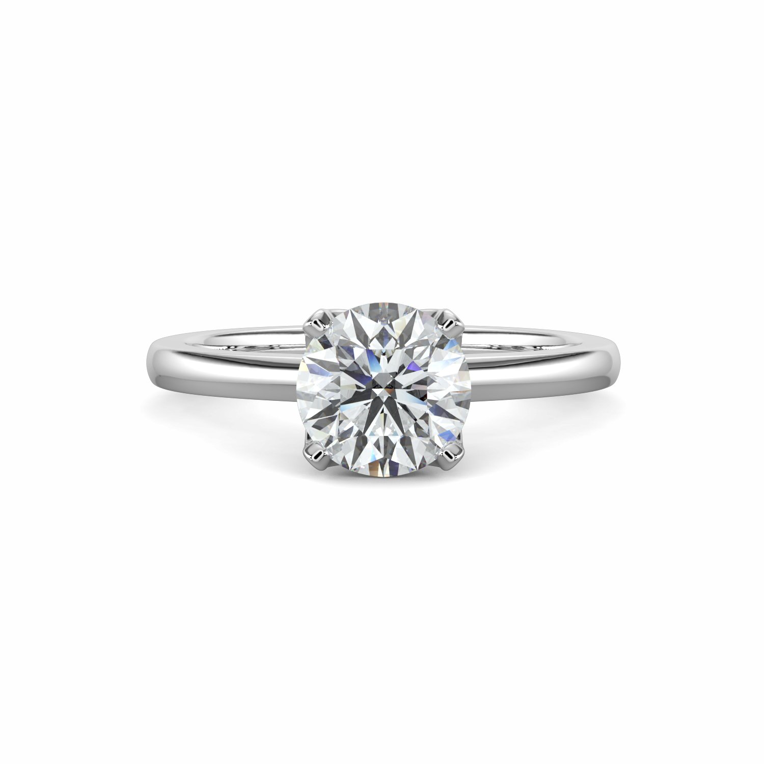 18K White Gold Valencia Diamond Solitaire Engagement Ring