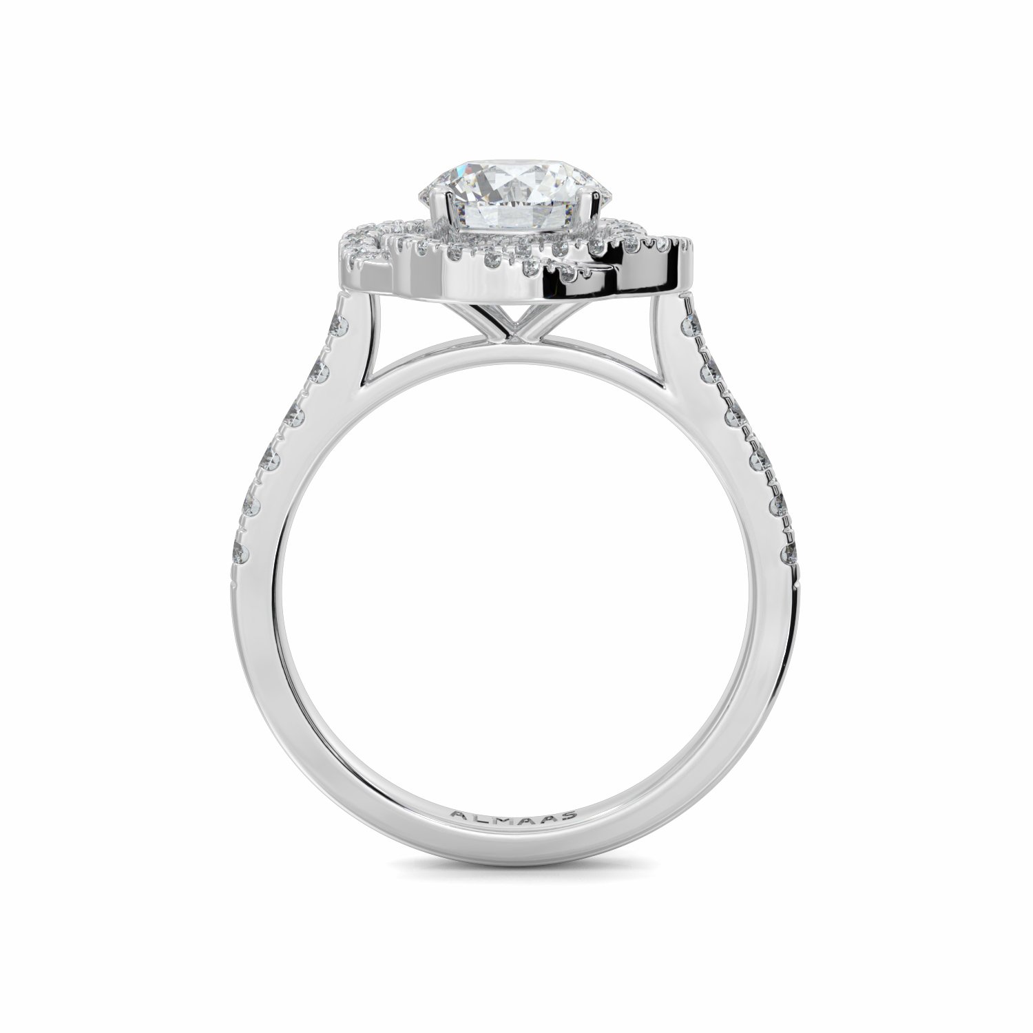 18K White Gold Evelyn Halo Engagement Ring