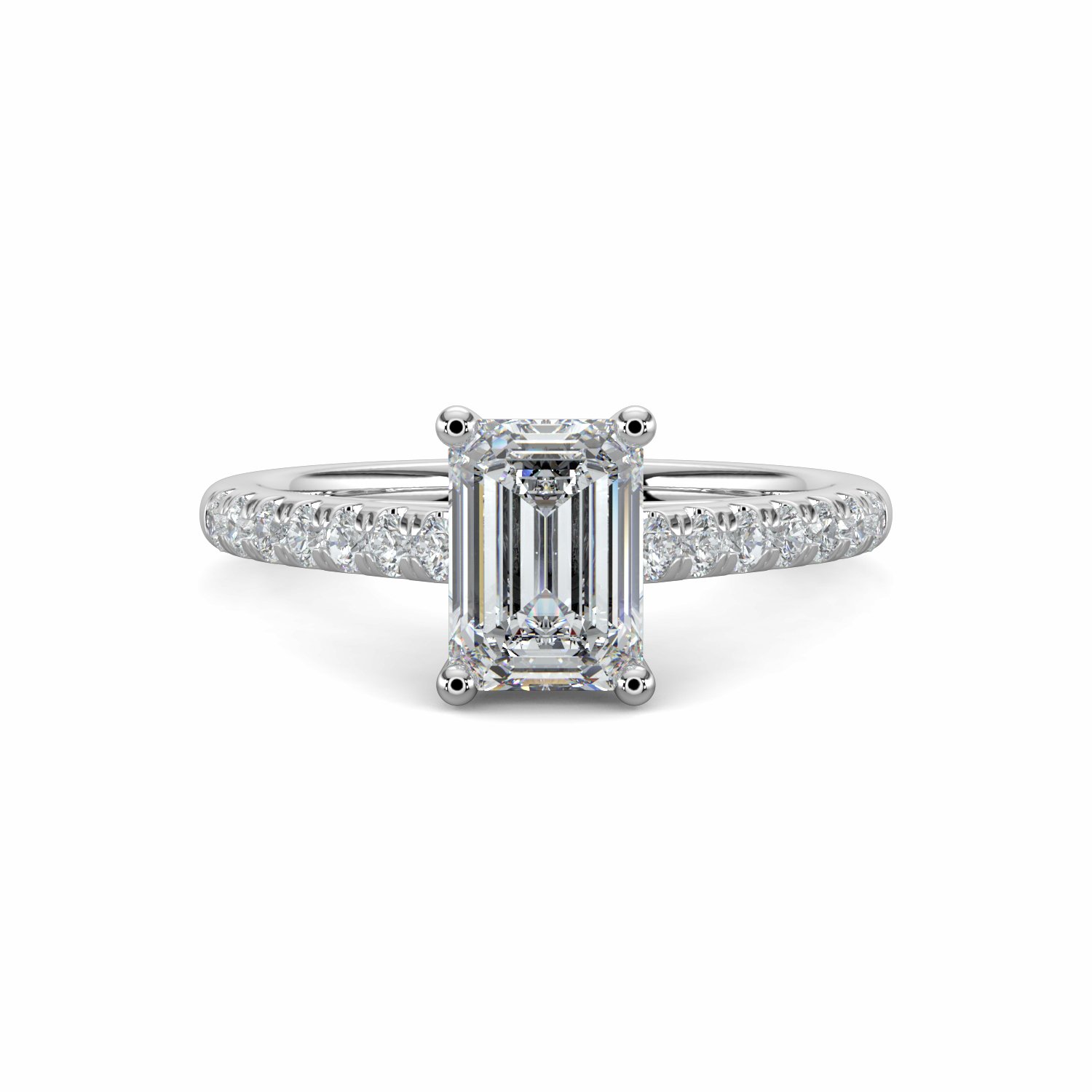18K White Gold Athalia Engagement Ring