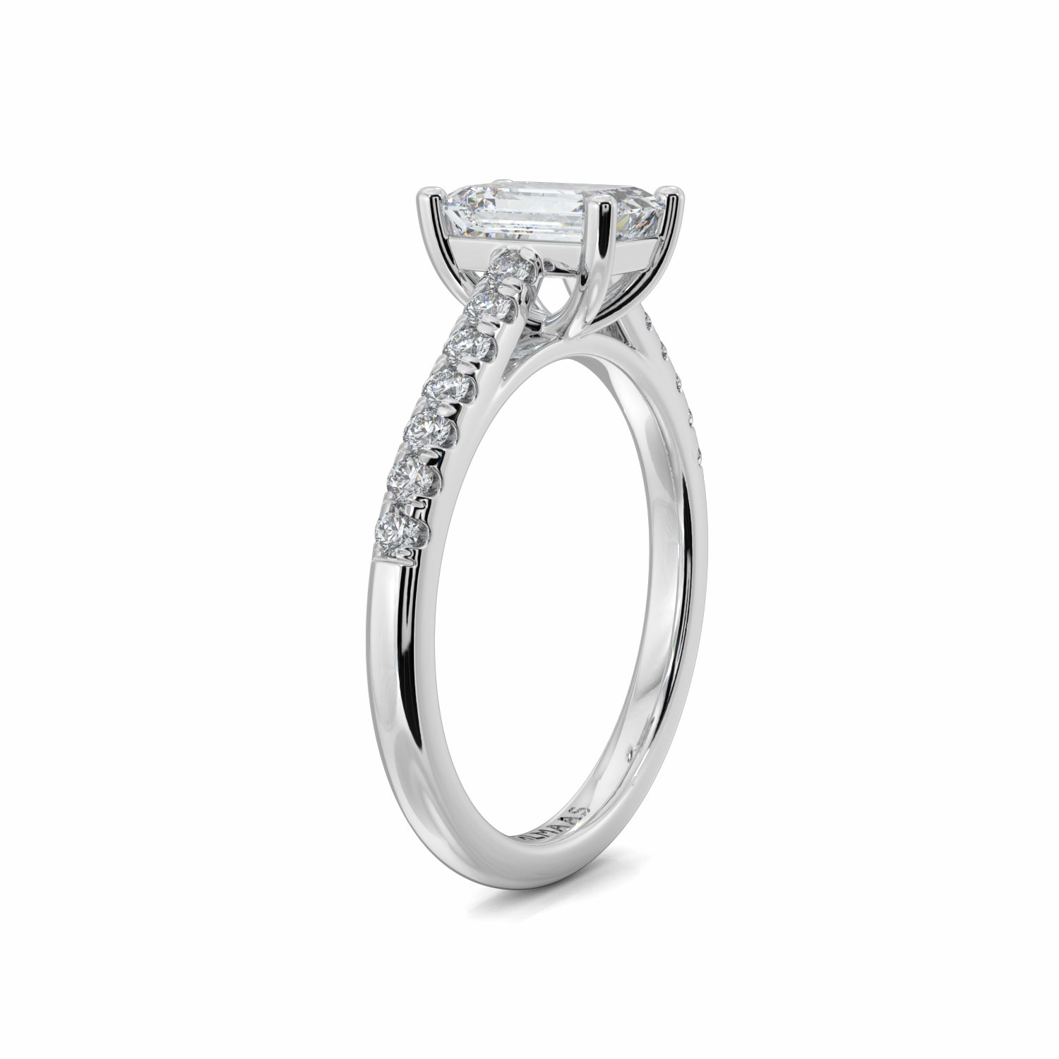 18K White Gold Athalia Engagement Ring