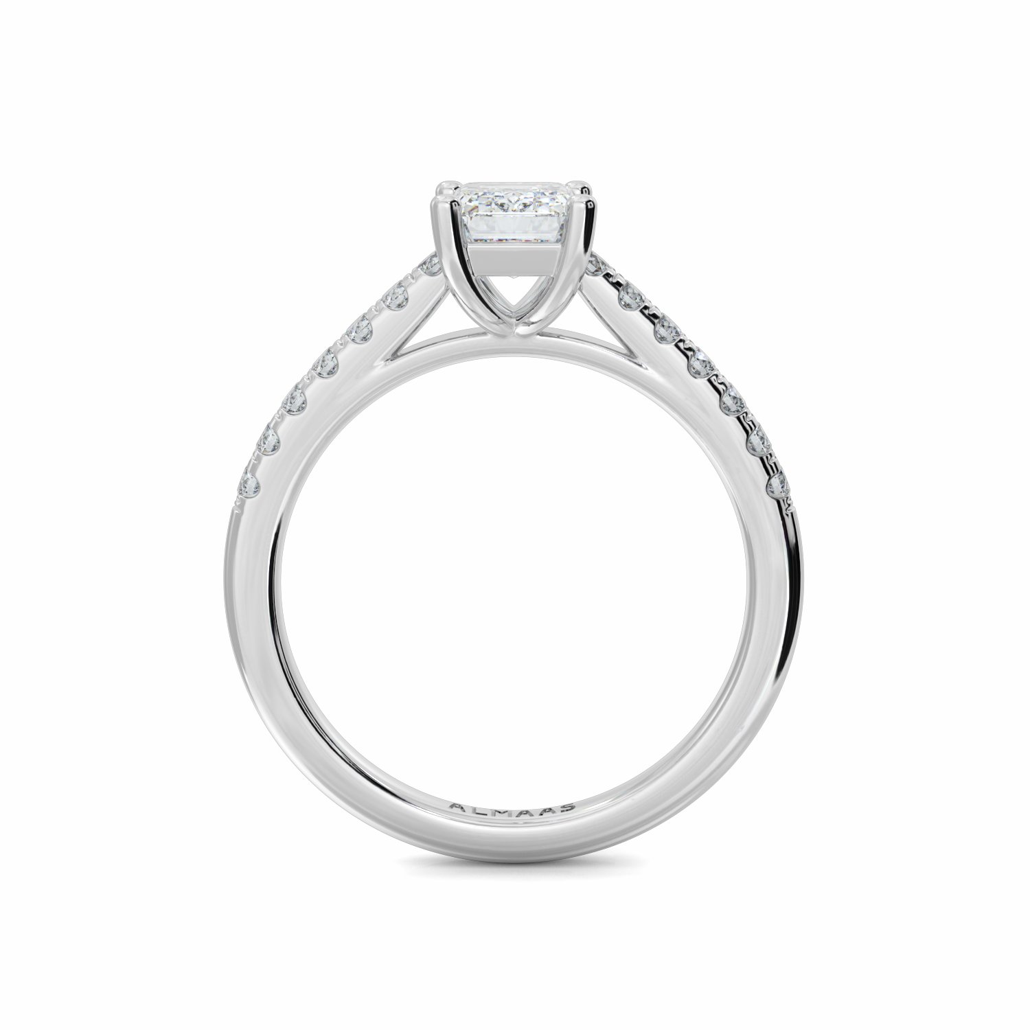 18K White Gold Athalia Engagement Ring