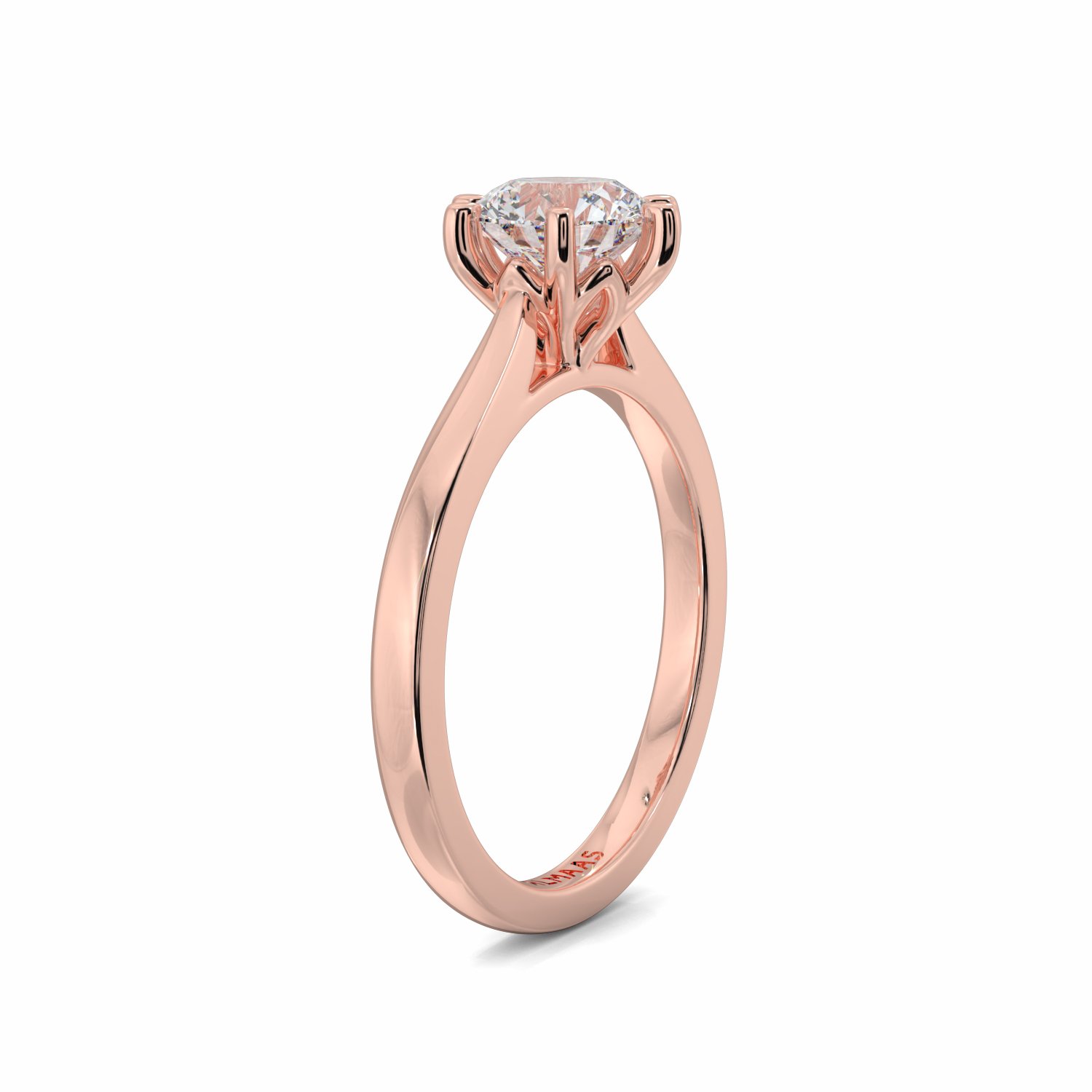 18K Rose Gold Daisy Engagement Ring