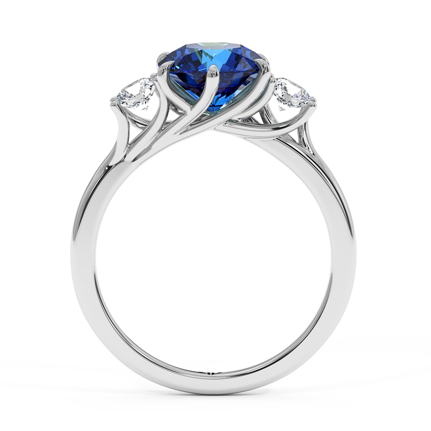 18K White Gold Dove Engagement Ring