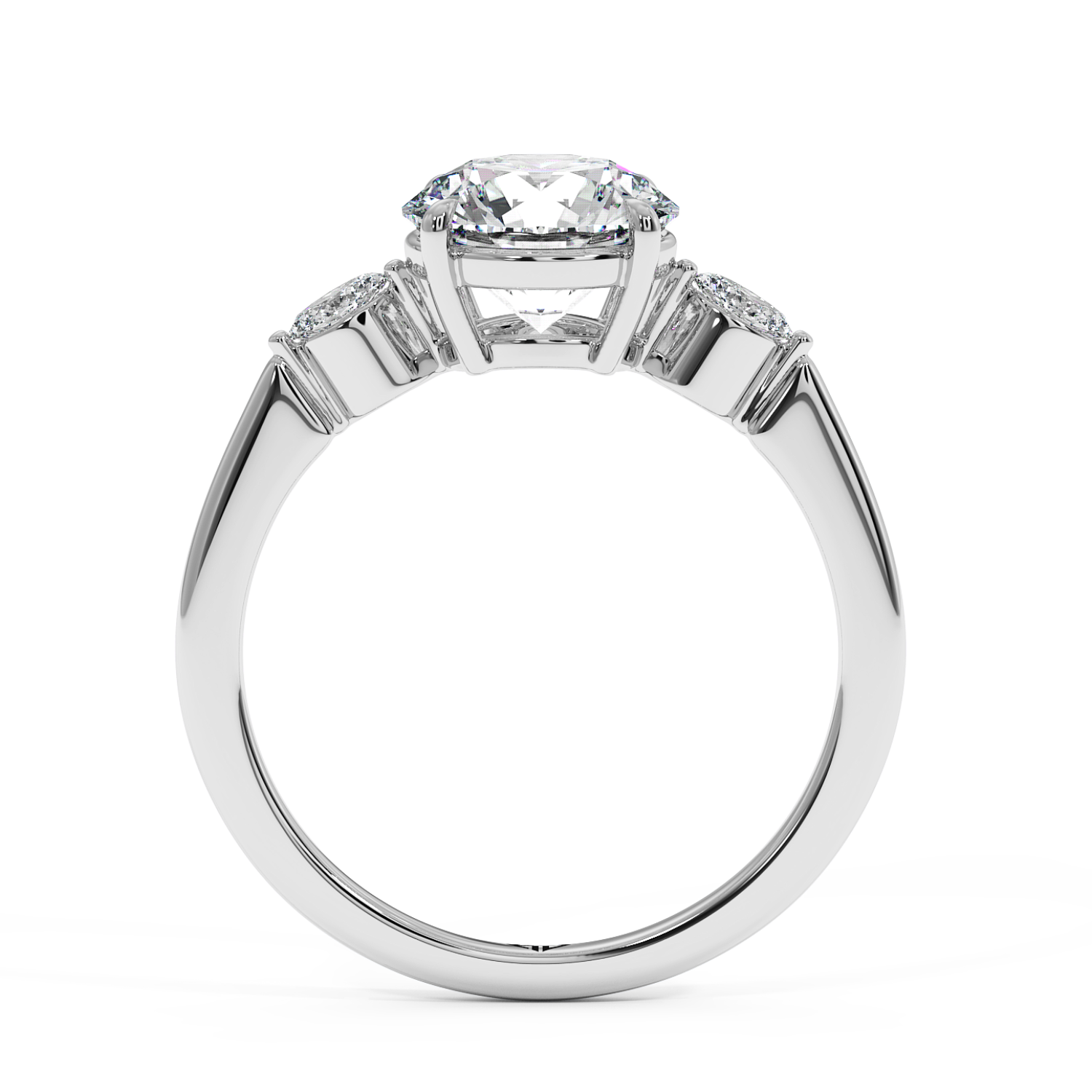18K White Gold Montana Trilogy Engagement Ring