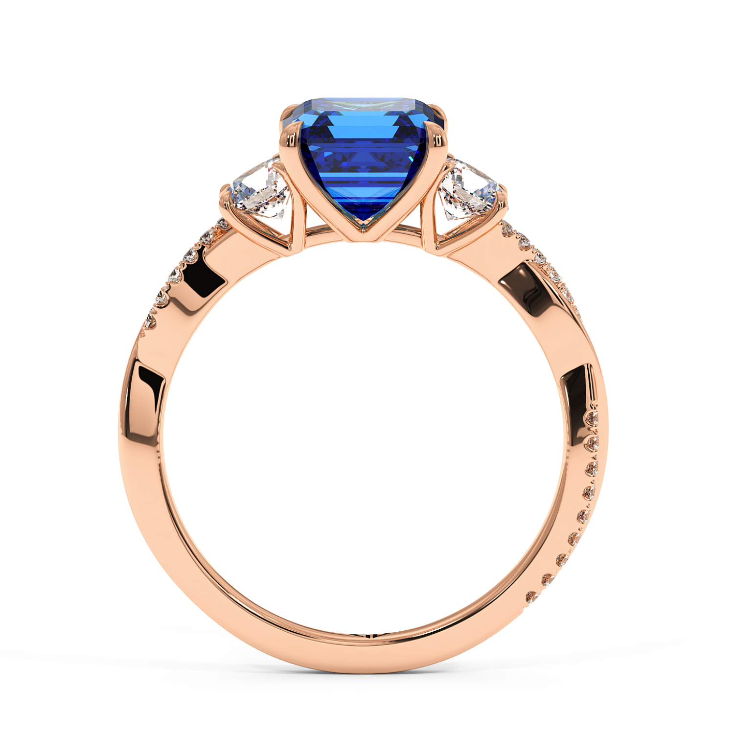 18K Rose Gold Posie Engagement Ring