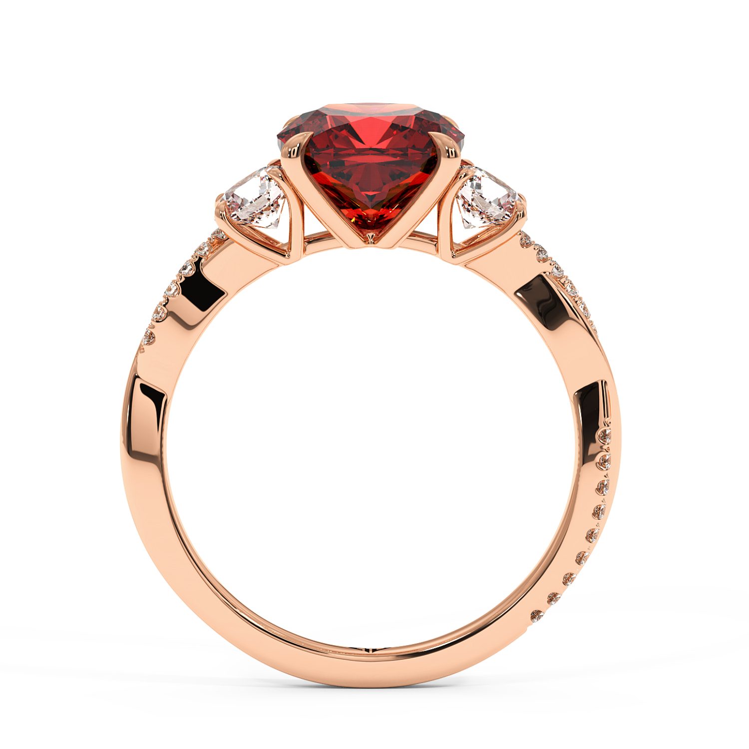18K Rose Gold Posie Engagement Ring