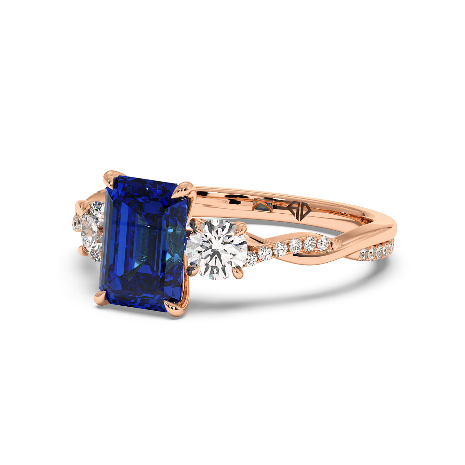 18K Rose Gold Posie Engagement Ring