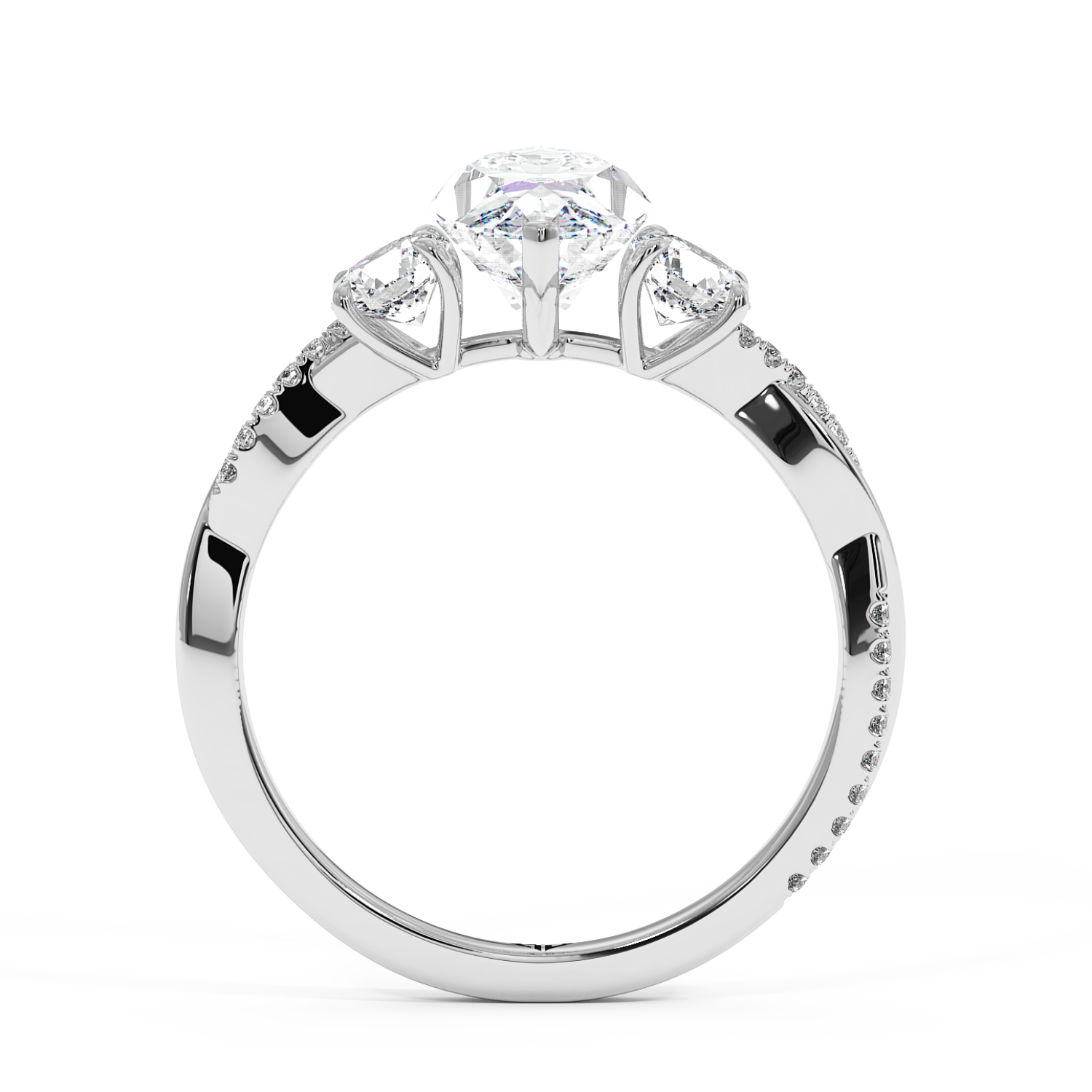 18K White Gold Posie Engagement Ring