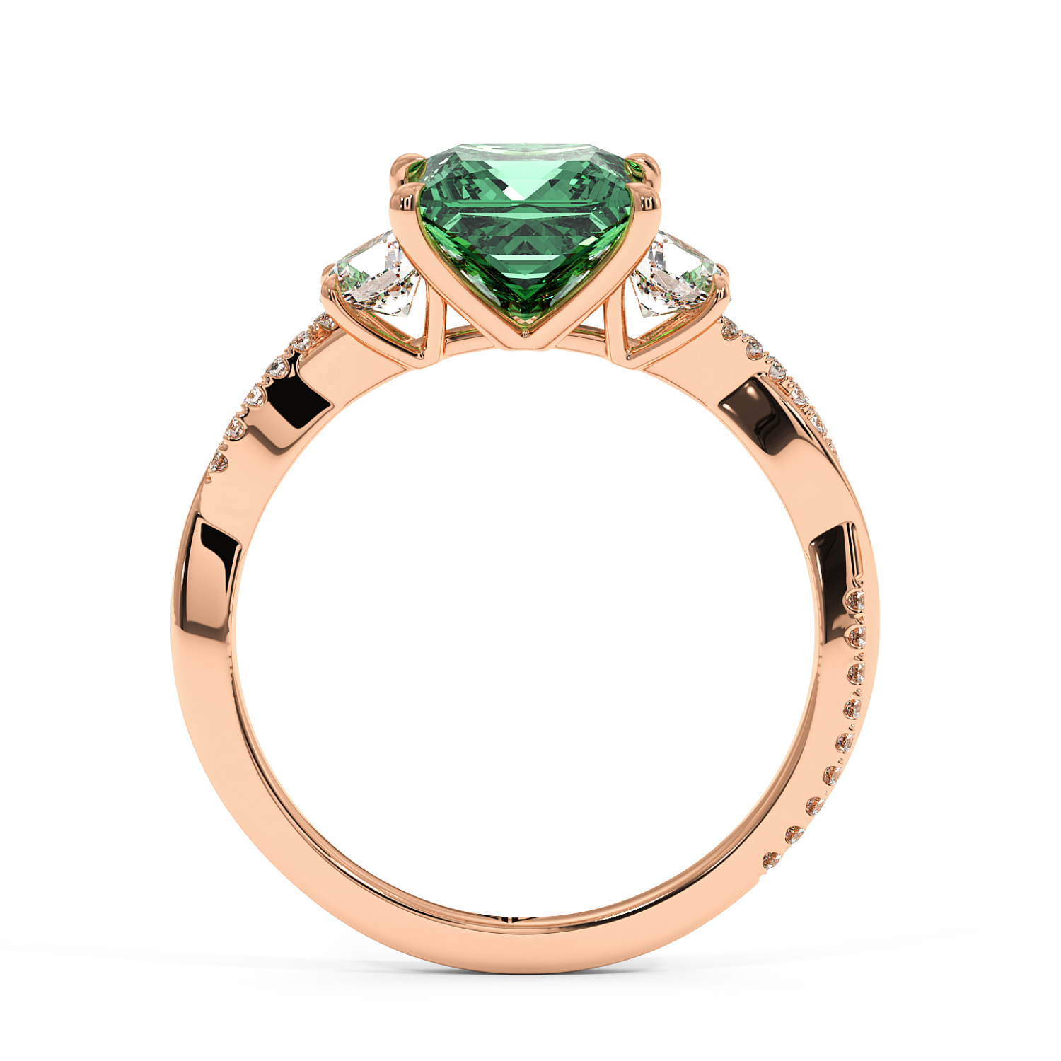 18K Rose Gold Posie Engagement Ring