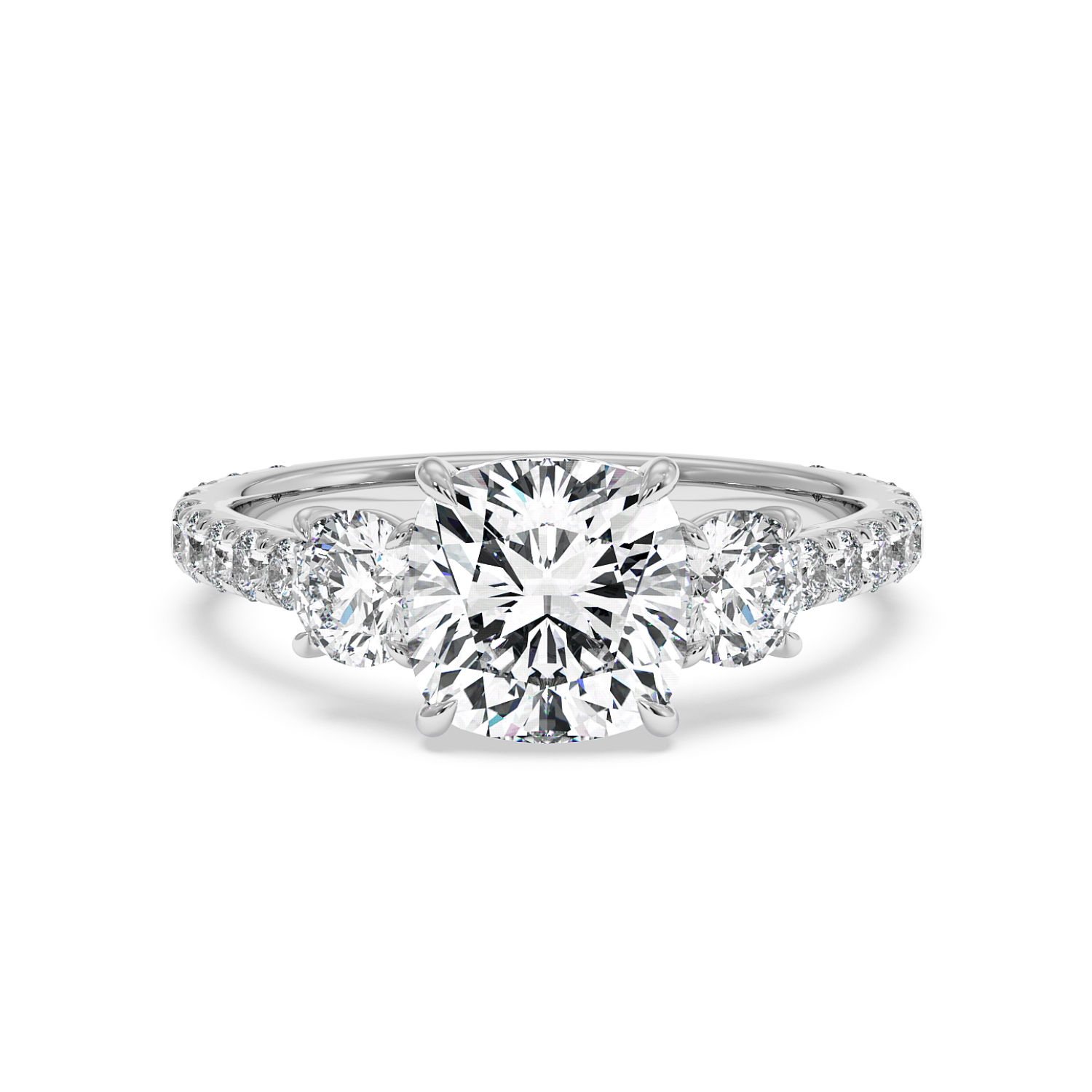 Platinum Blossom Engagement Ring