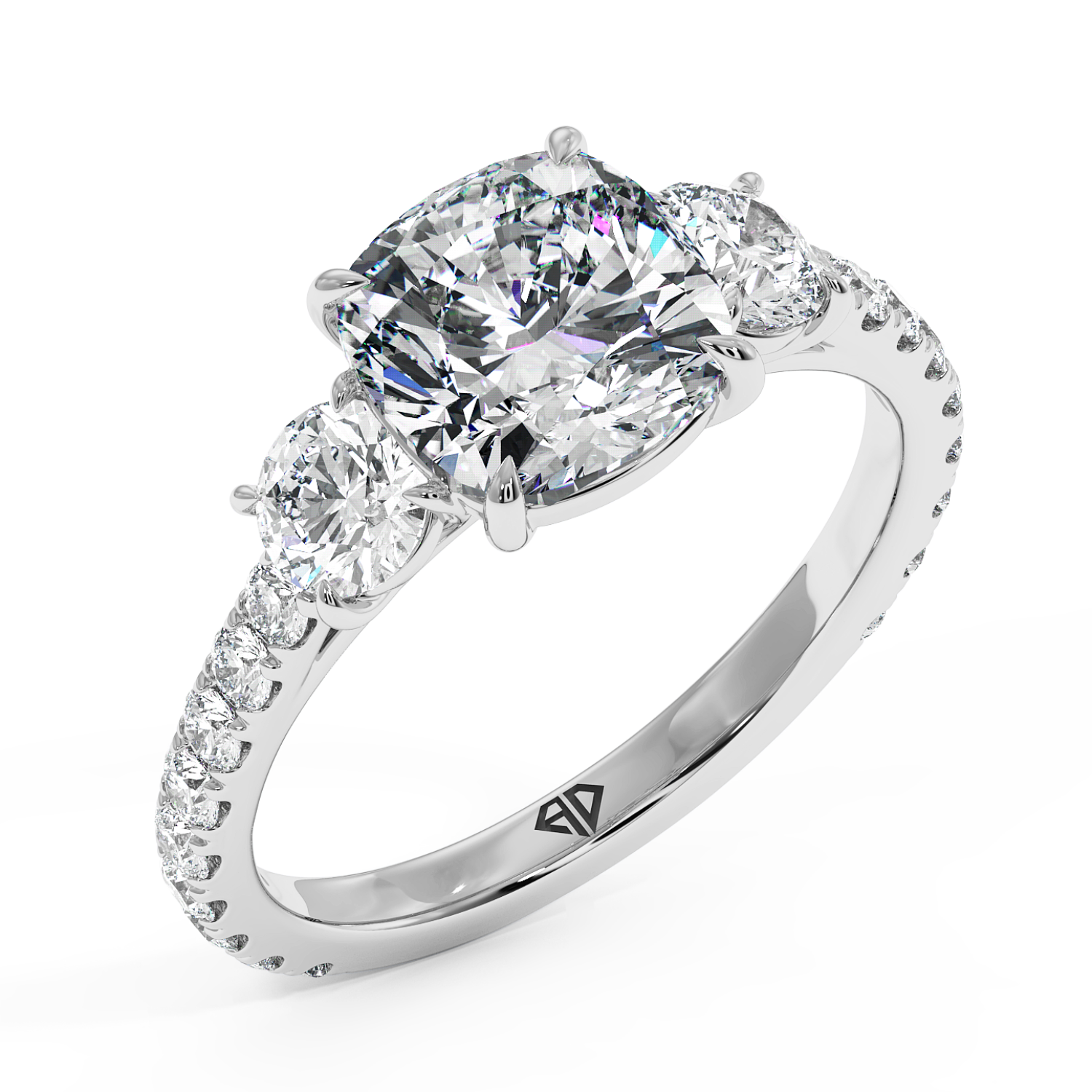 Platinum Blossom Engagement Ring
