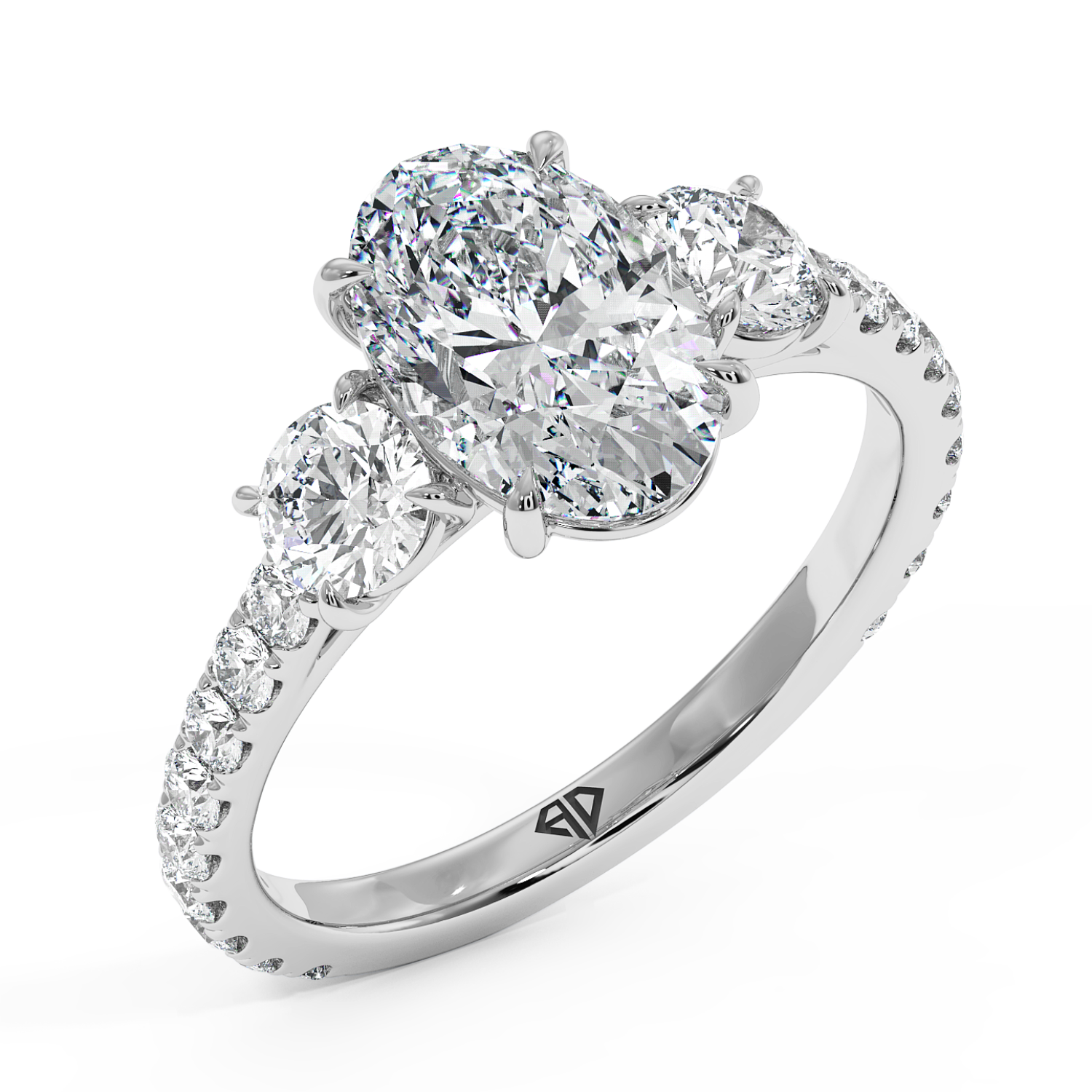 Platinum Blossom Engagement Ring