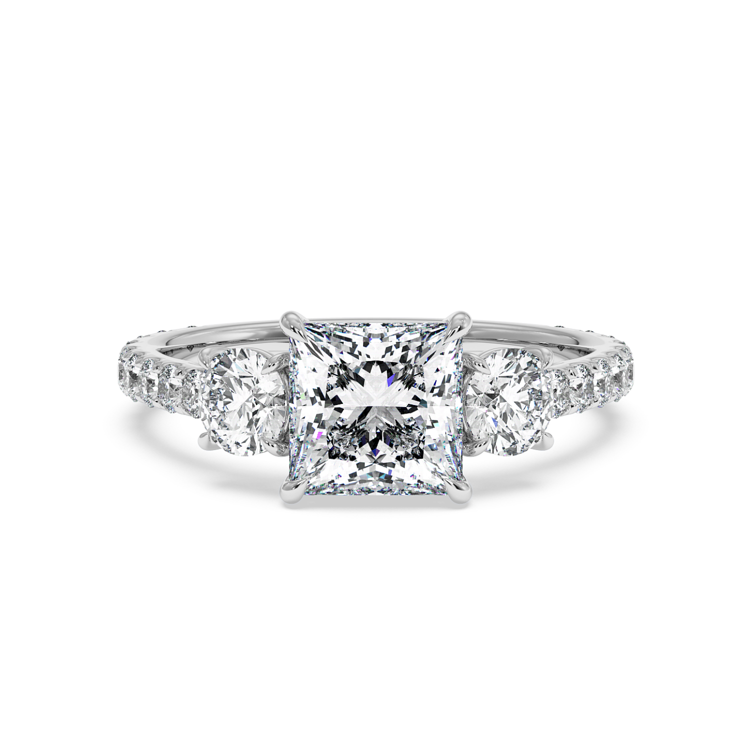 Platinum Blossom Engagement Ring