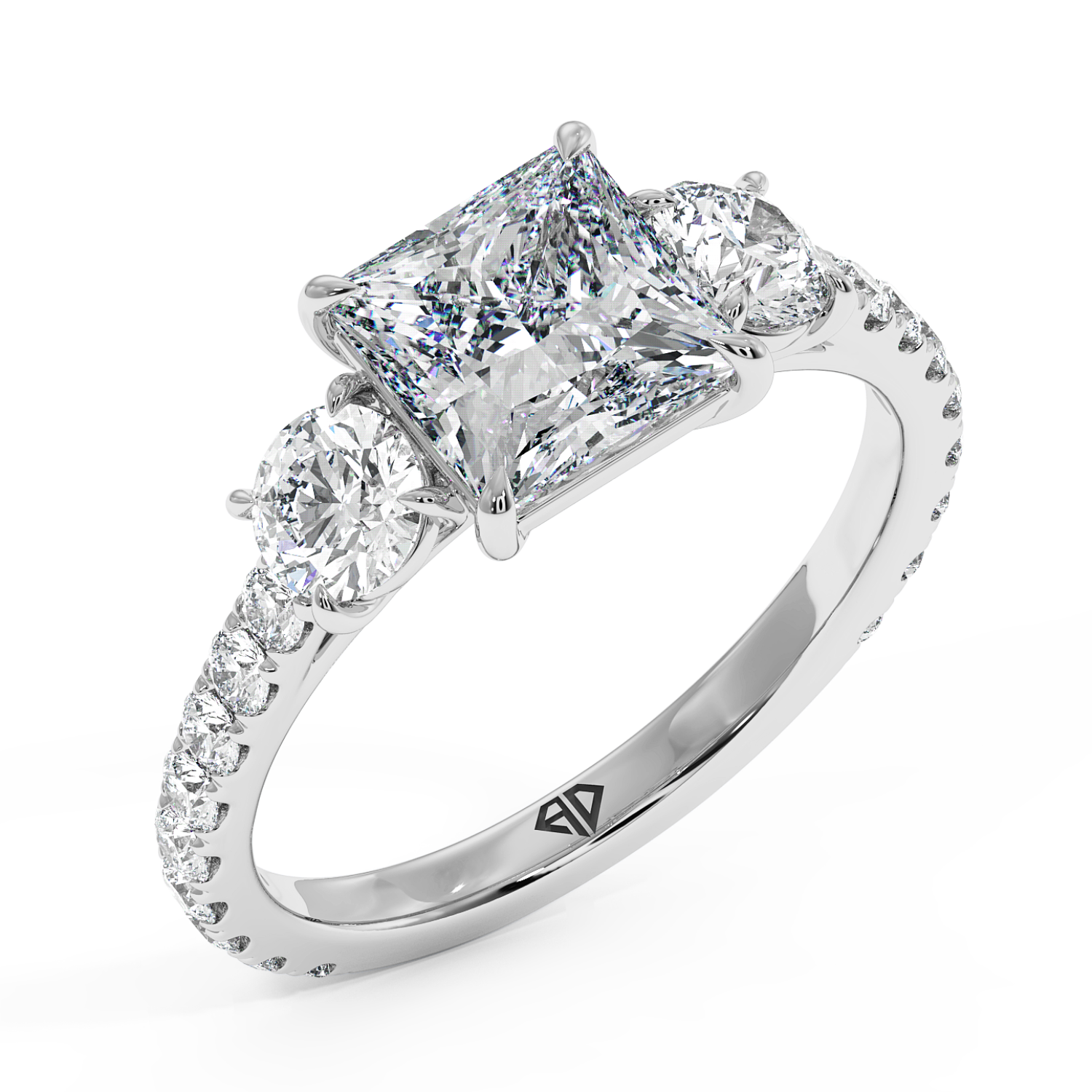 Platinum Blossom Engagement Ring