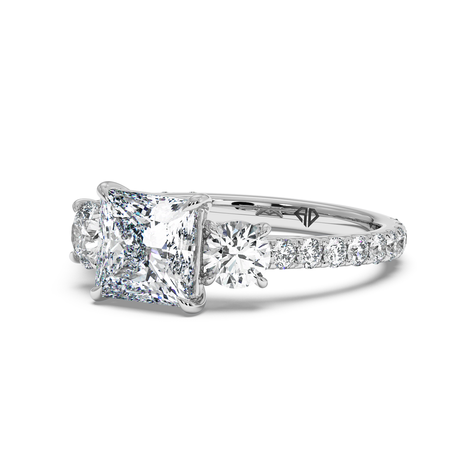 Platinum Blossom Engagement Ring