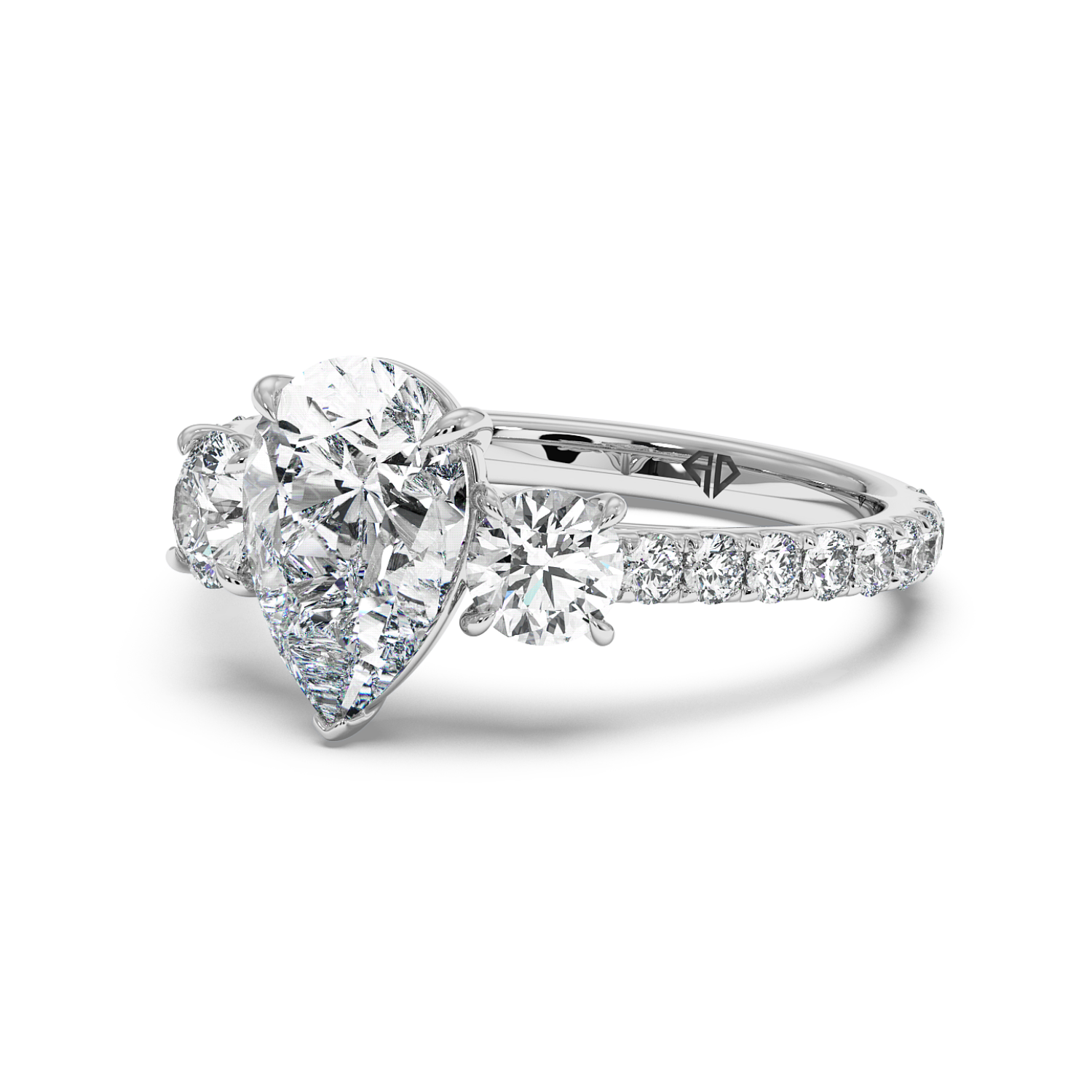 Platinum Blossom Engagement Ring
