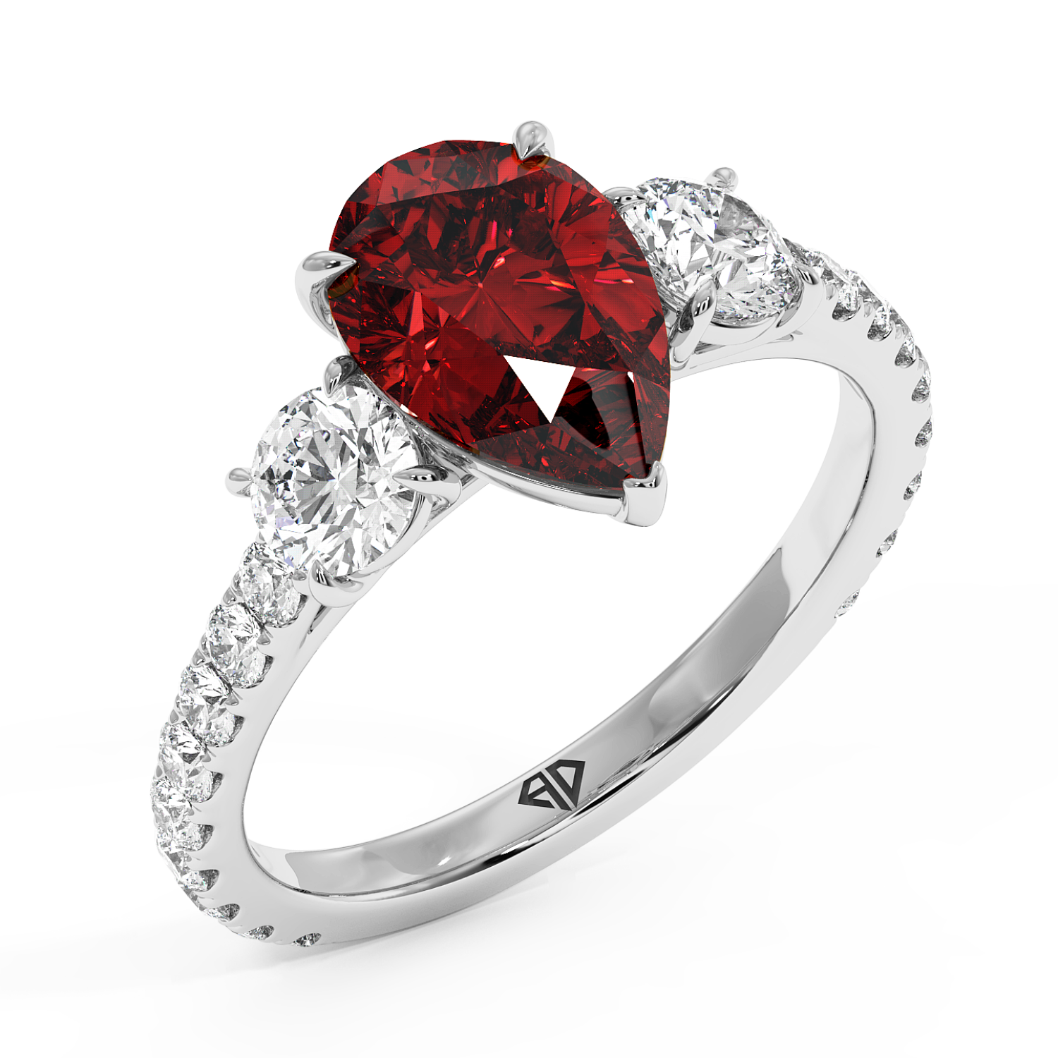 Platinum Blossom Engagement Ring