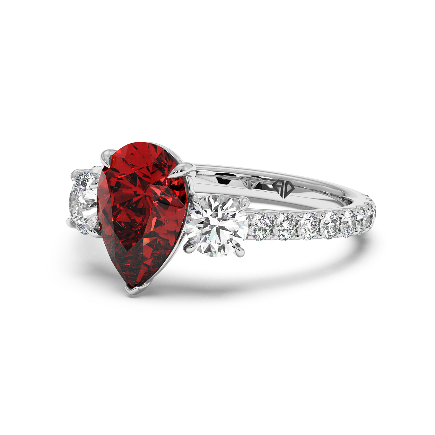 Platinum Blossom Engagement Ring