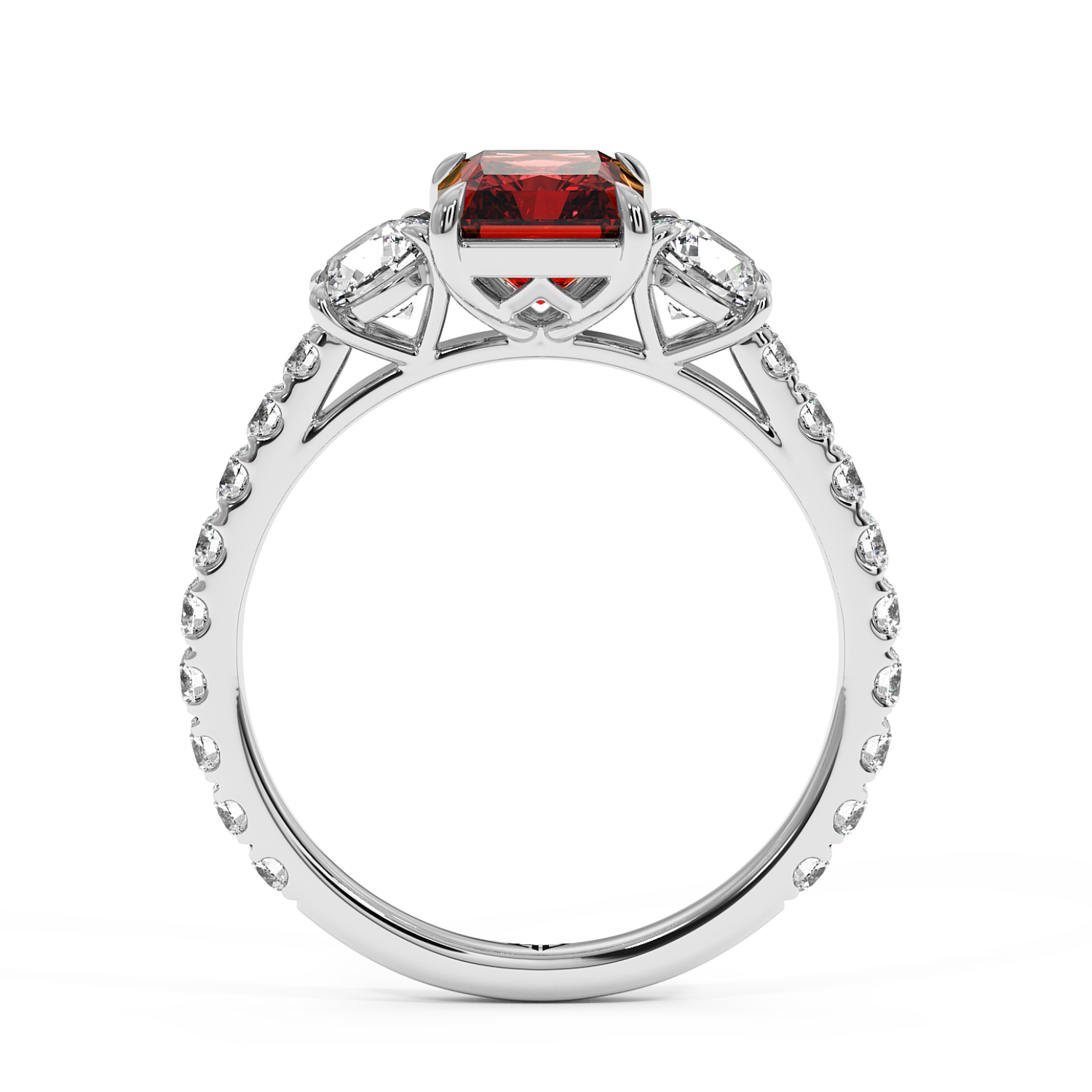 Platinum Blossom Engagement Ring