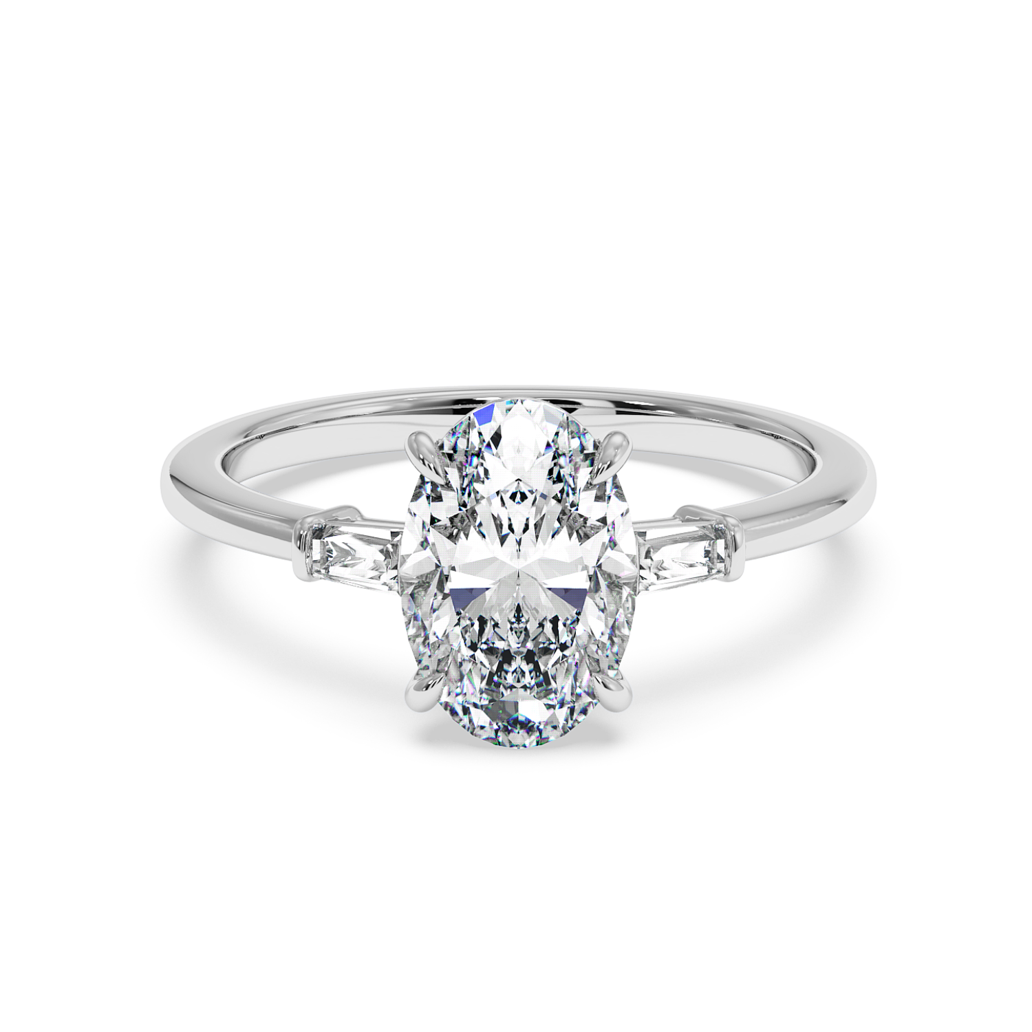 18K White Gold Quinn Engagement Ring
