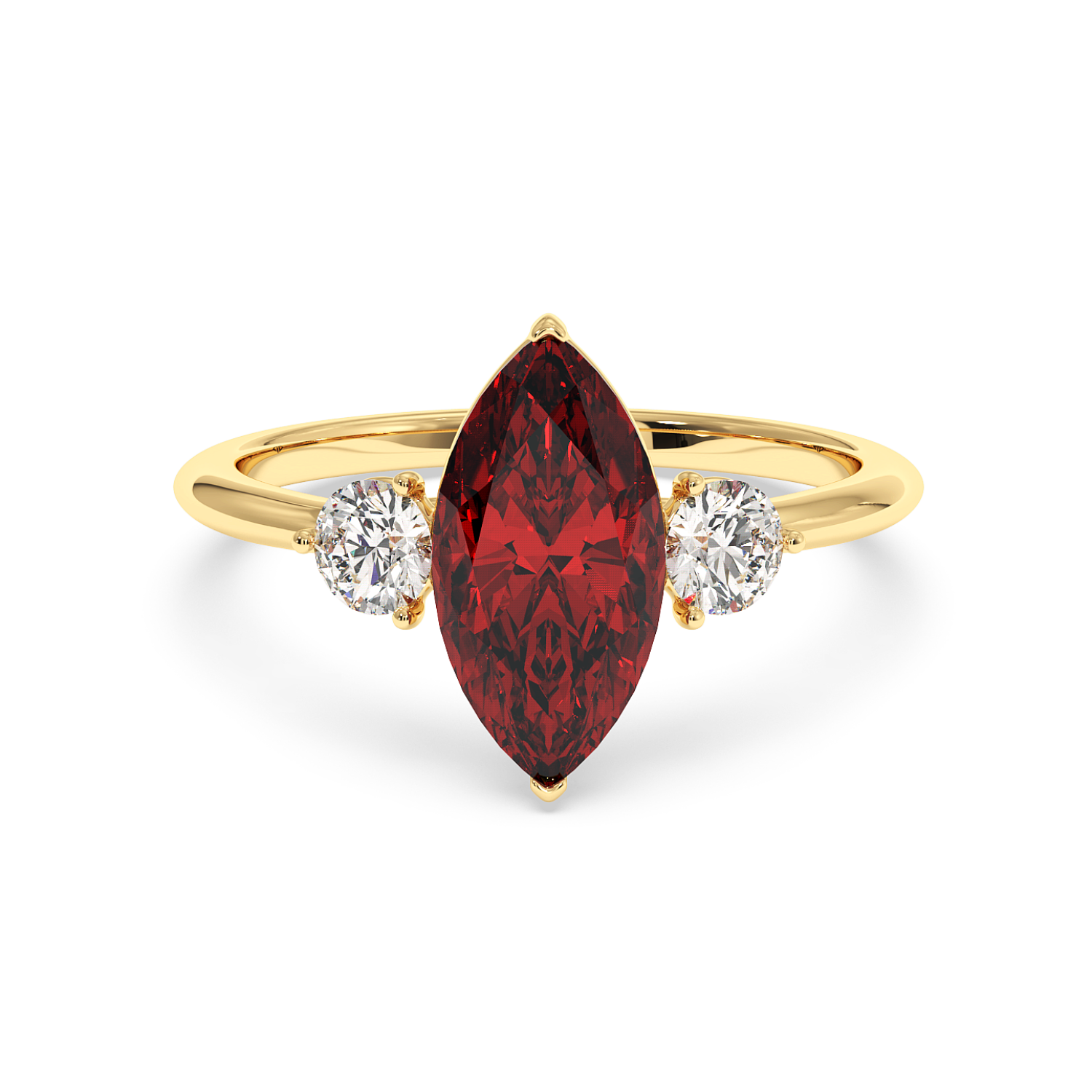 18K Yellow Gold Aida Engagement Ring