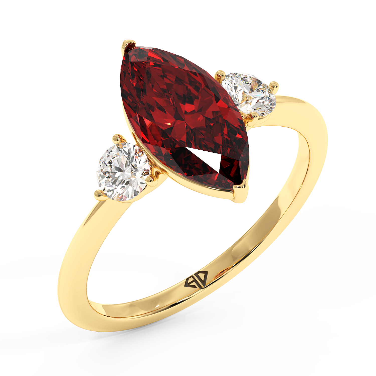 18K Yellow Gold Aida Engagement Ring