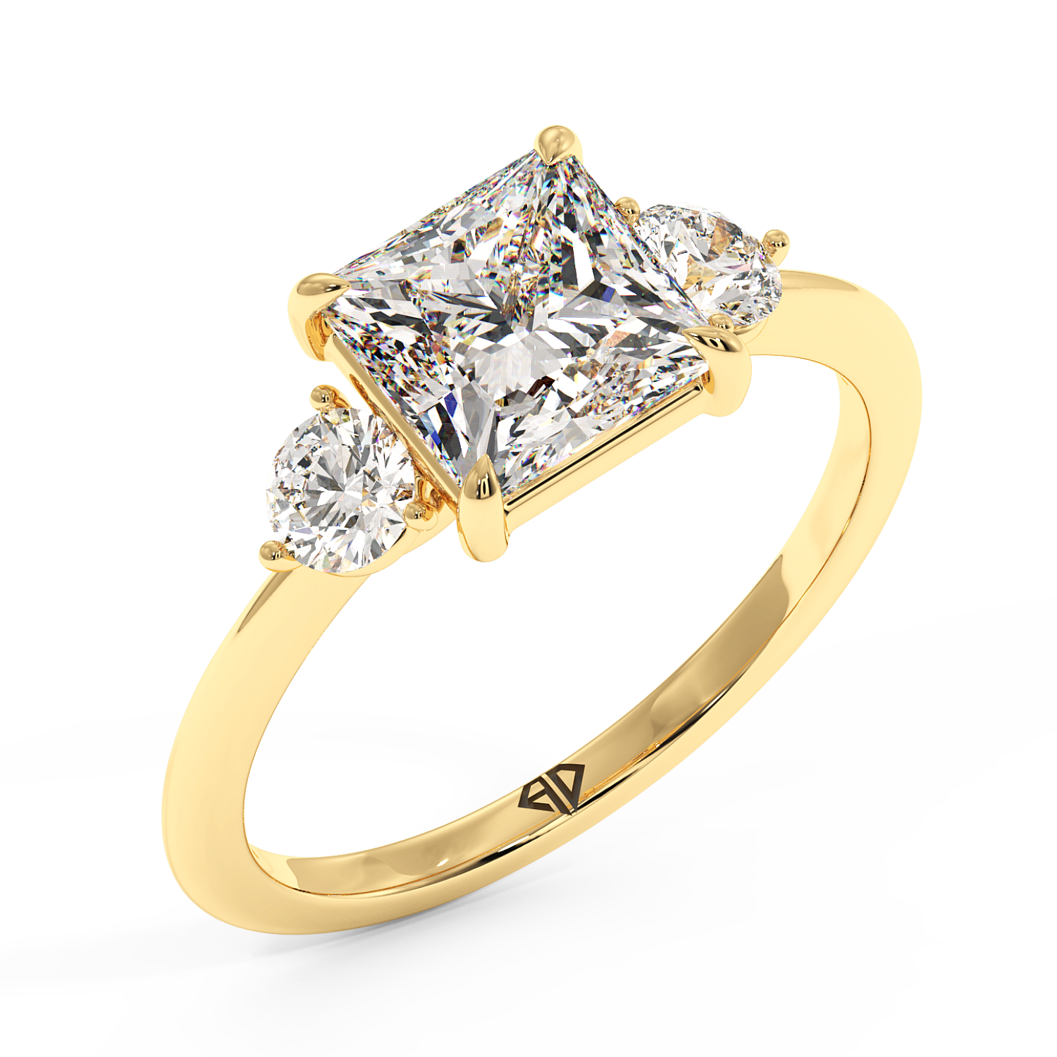 18K Yellow Gold Aida Engagement Ring