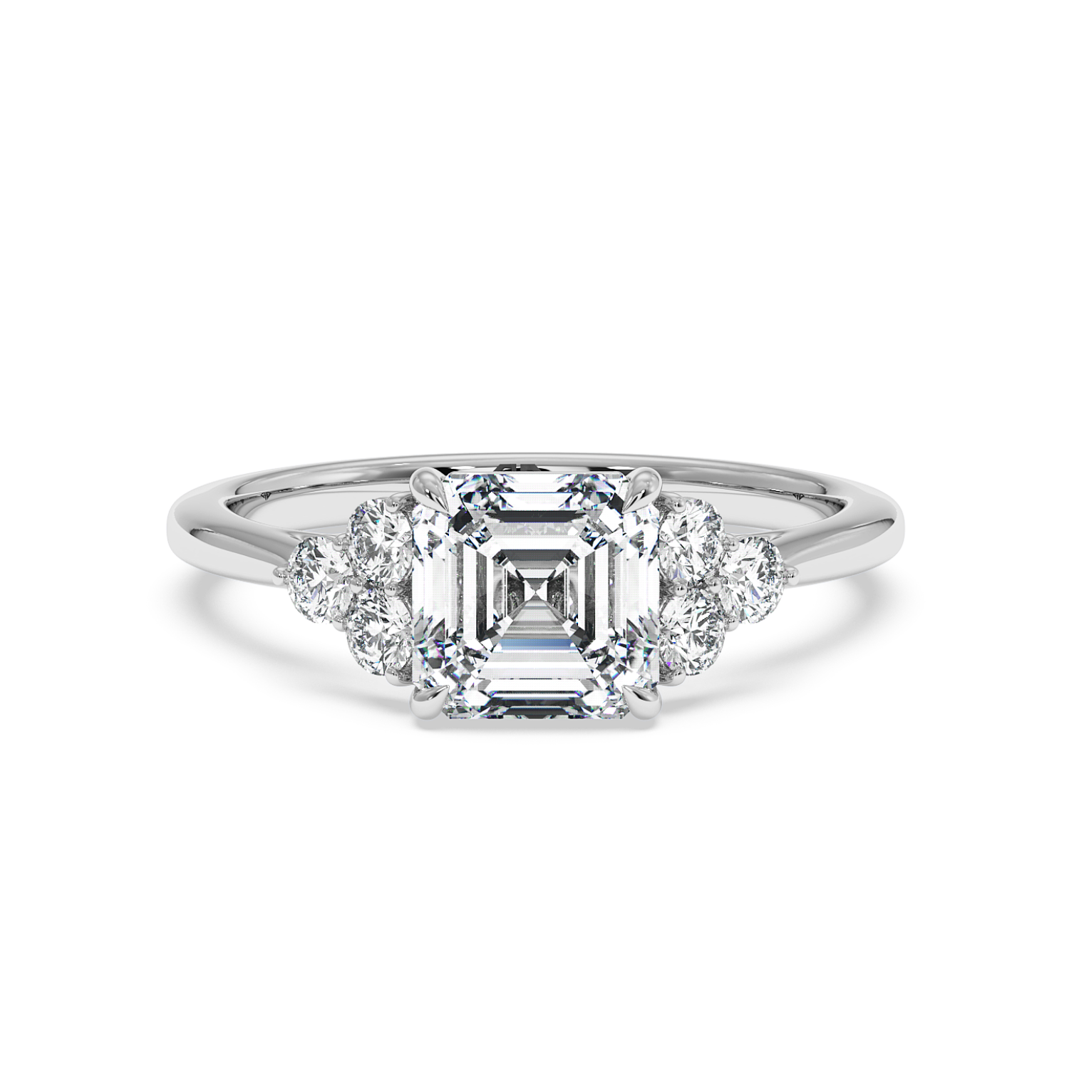 Platinum Sasha Trilogy Engagement Ring