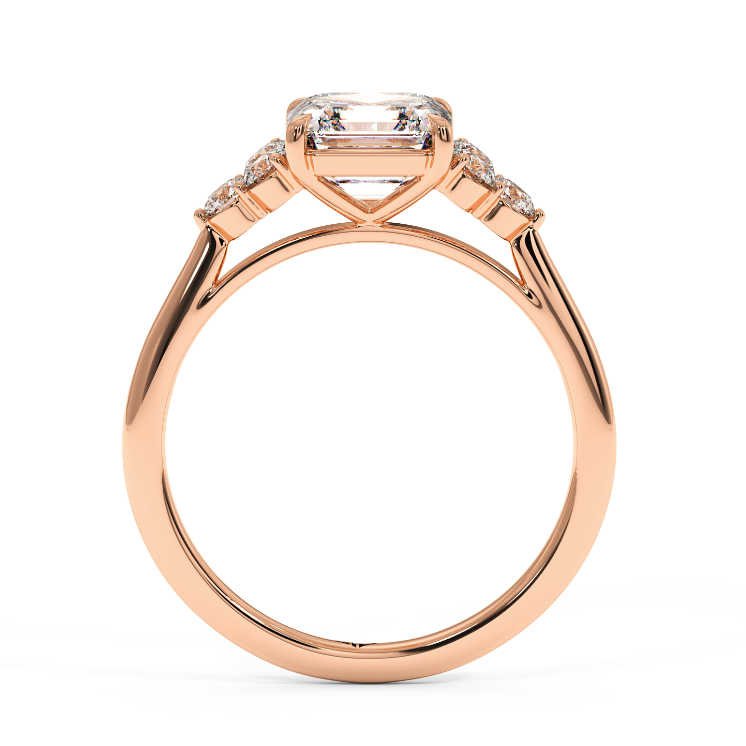 18K Rose Gold Sasha Trilogy Engagement Ring
