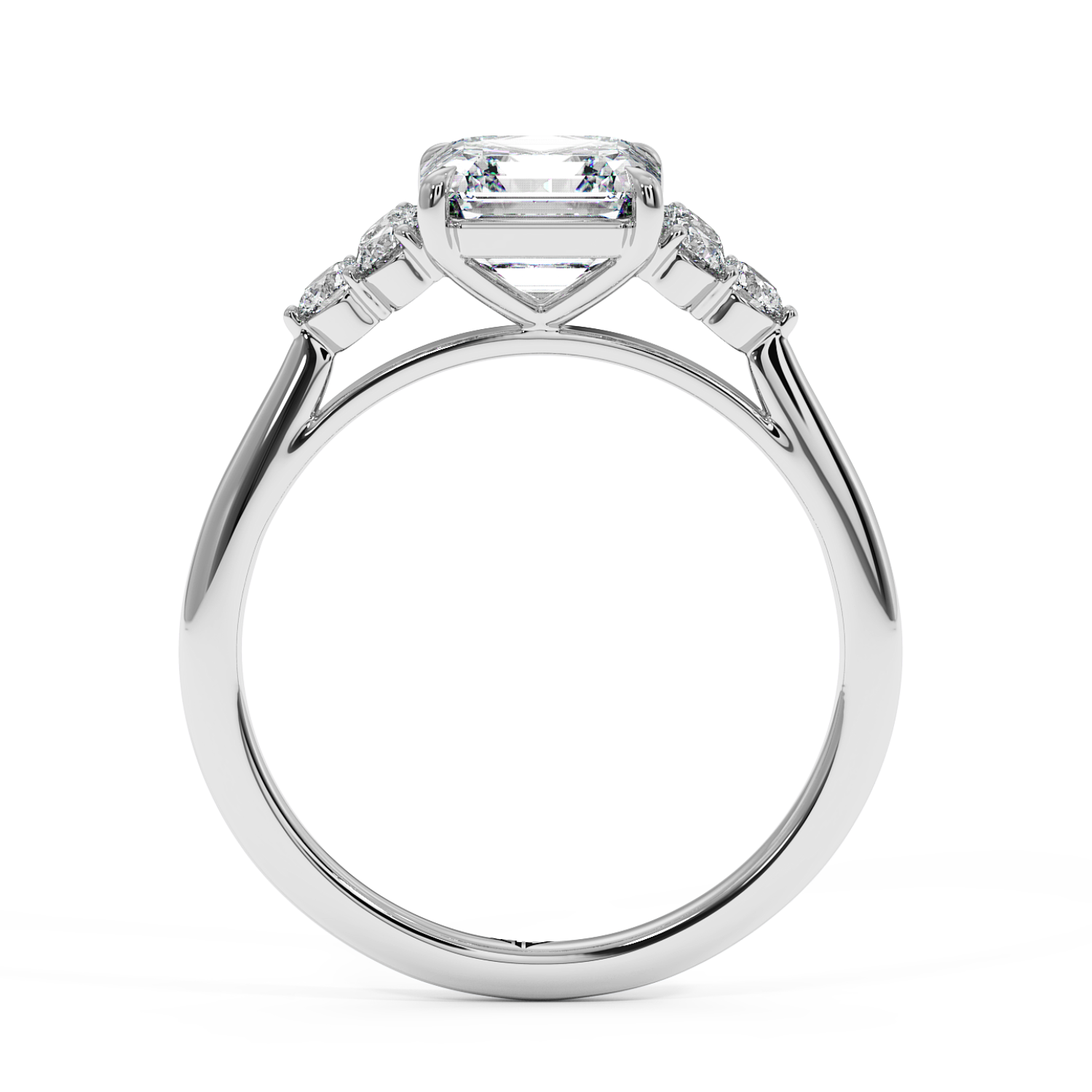 Platinum Sasha Trilogy Engagement Ring