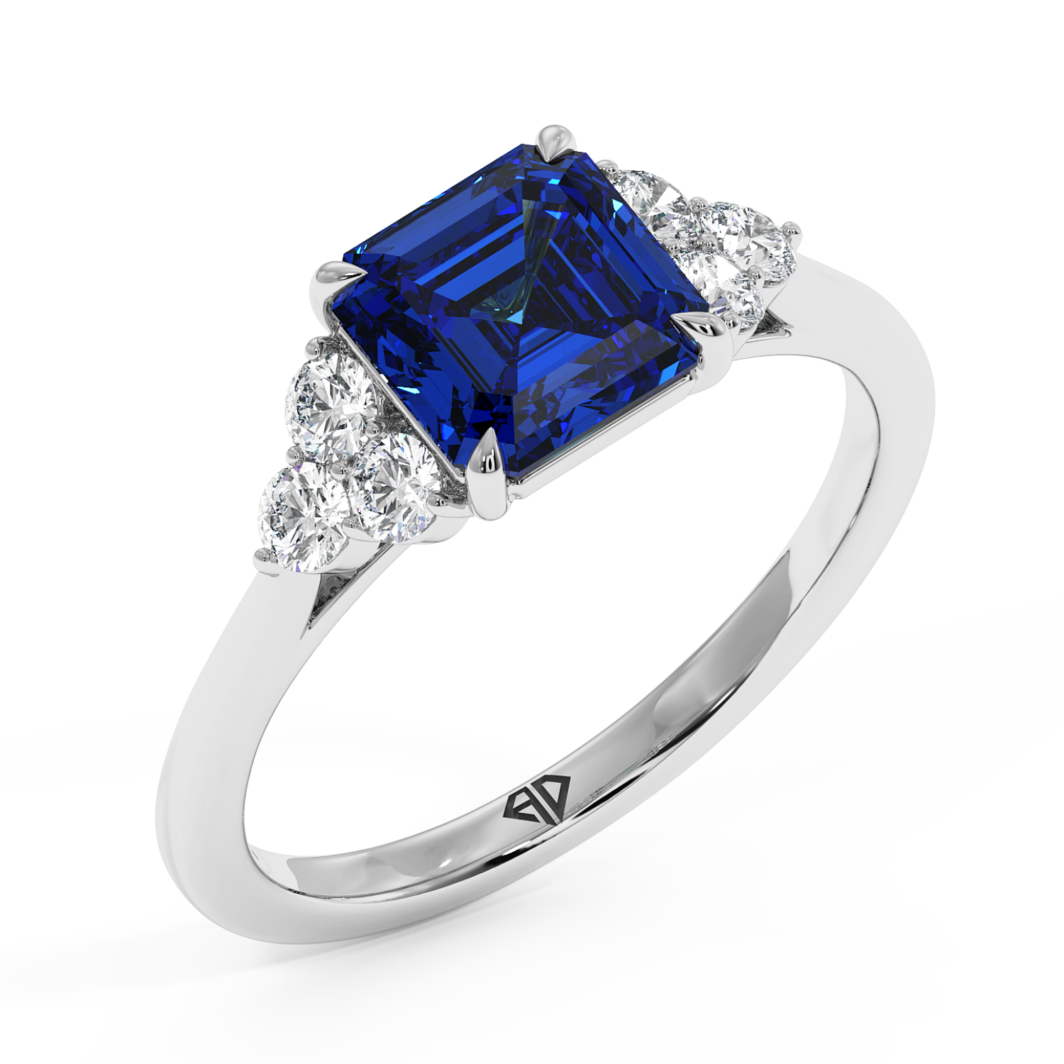 Platinum Sasha Trilogy Engagement Ring