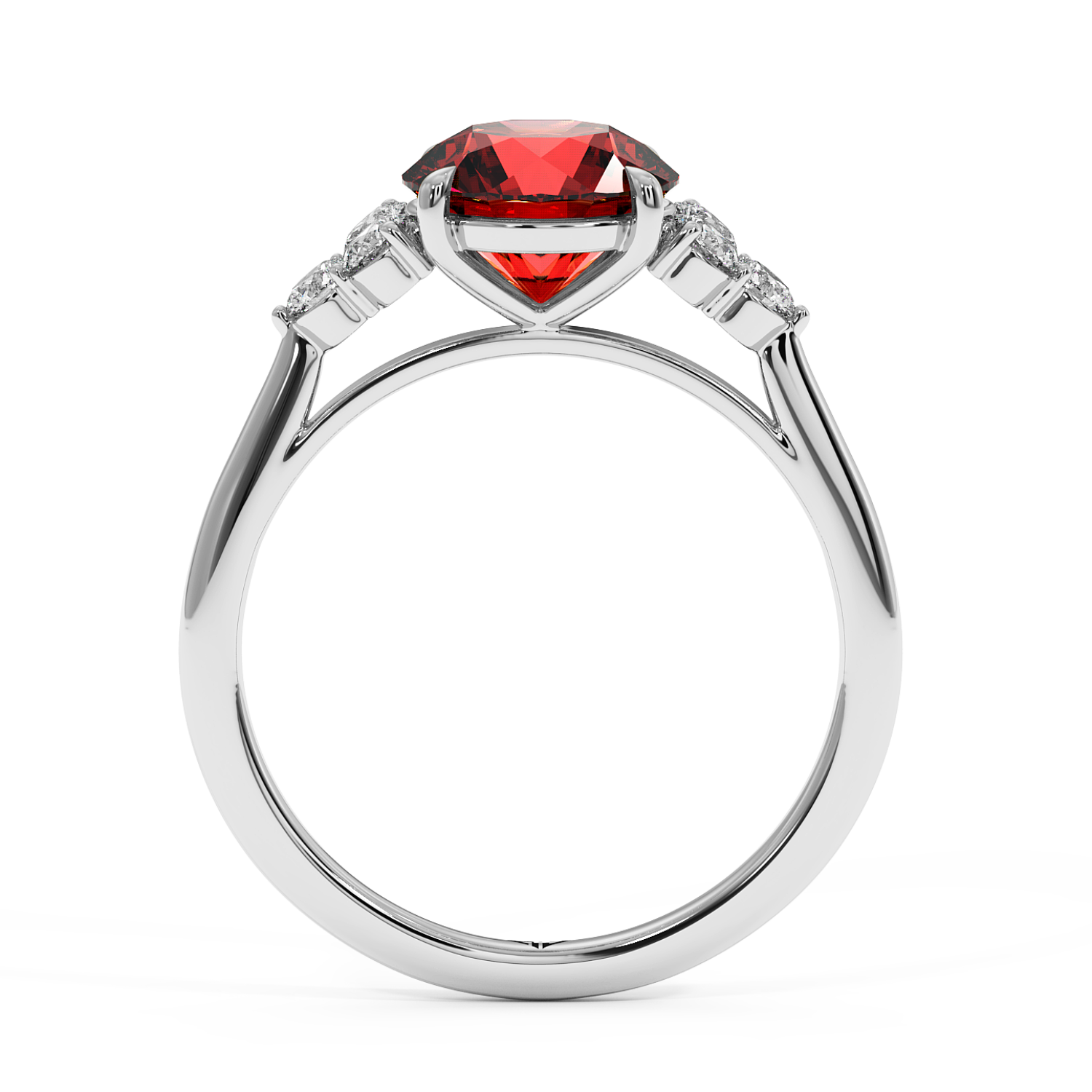 18K White Gold Sasha Trilogy Engagement Ring